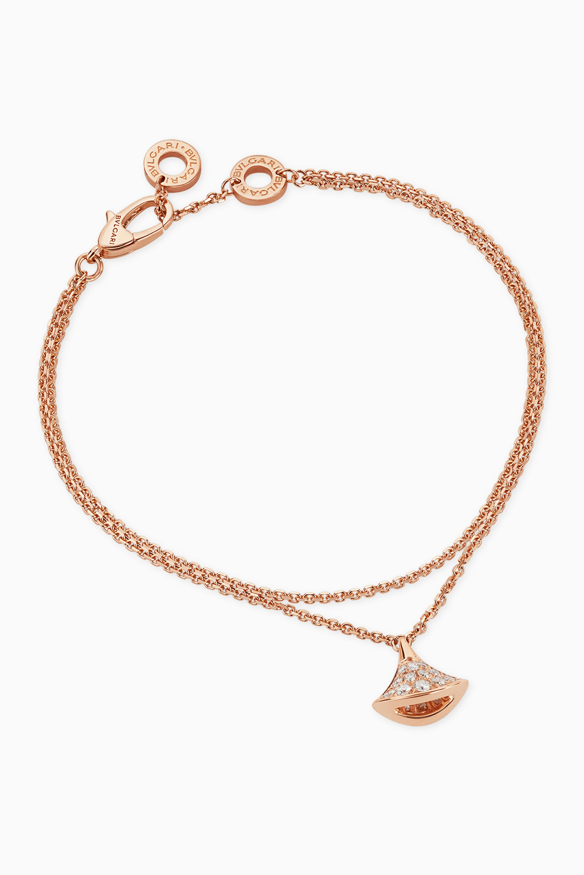 Buy BVLGARI Rose Gold Divas Dream Diamond Bracelet in 18kt Rose Gold for Women Online Ounass Kuwait