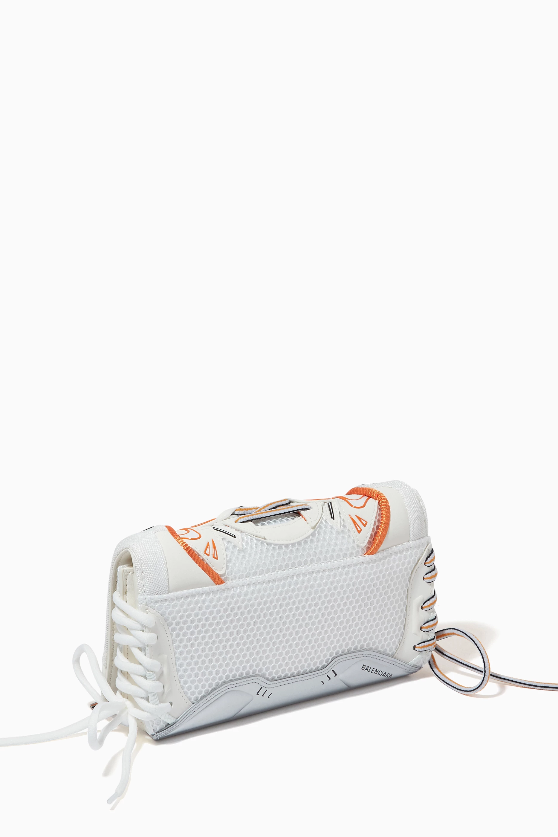 Buy Balenciaga White Sneakerhead Phone Holder Bag in Mixed Fabric