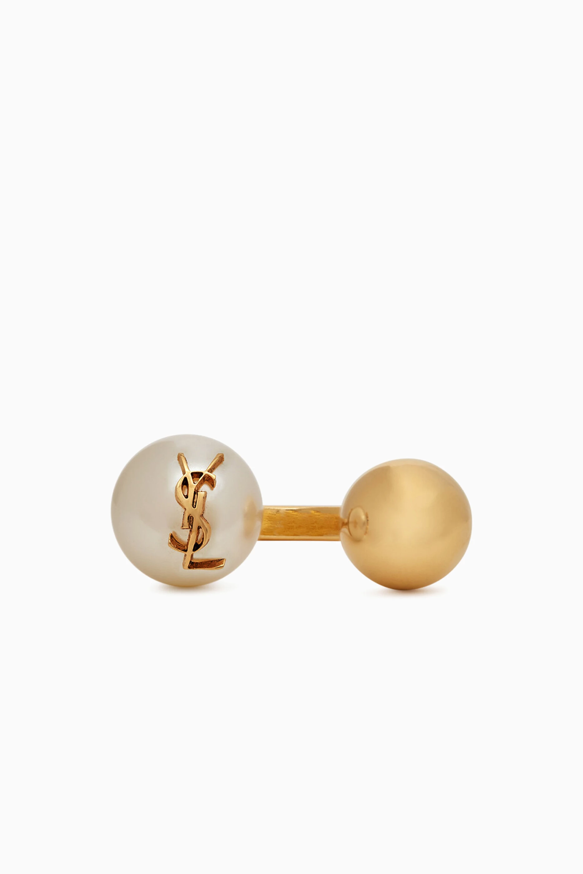 Ysl Ring Size Chart Buy SAINT LAURENT Gold YSL Pearl Open