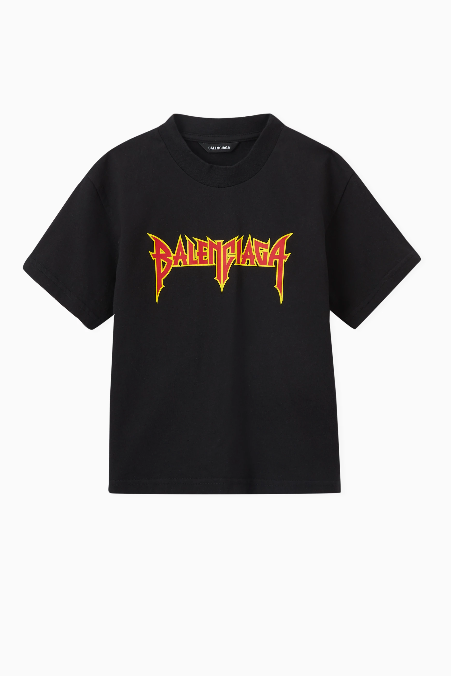 Buy Balenciaga Black Metal T-shirt in Vintage Cotton Jersey for