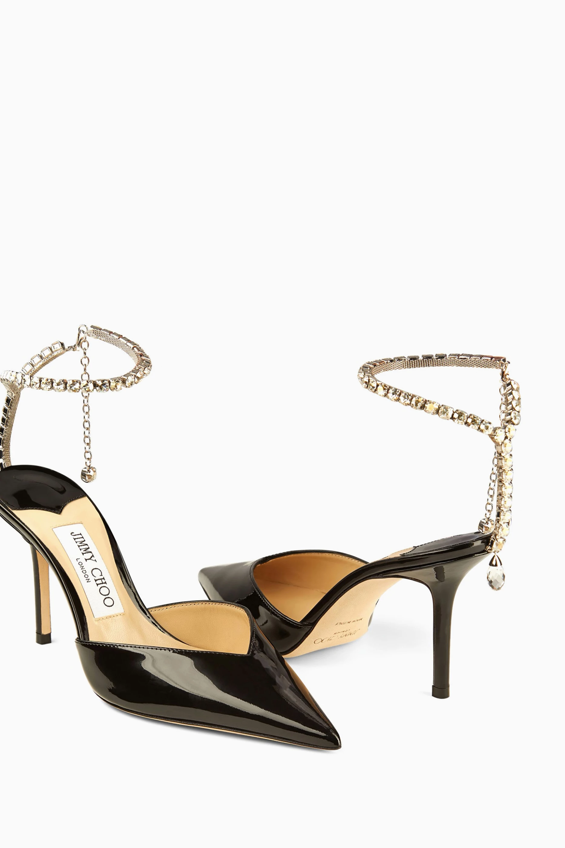 Buy Jimmy Choo Black Saeda 85mm Pumps in Patent Leather for Women