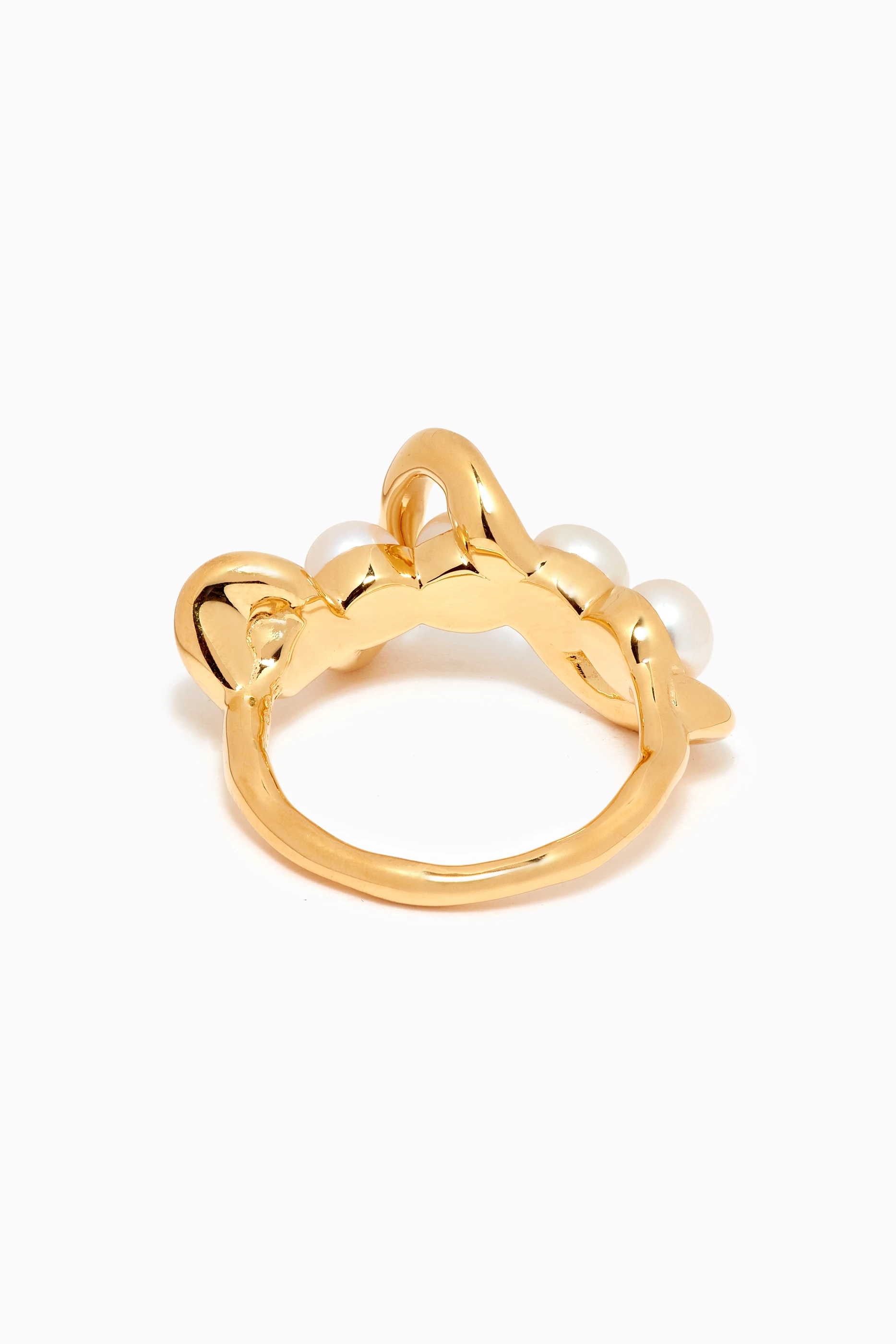 【MISSOMA】MOLTEN パール ツイスト スタッキング リング Molten Pearl Twisted Stacking Ring Rings | Missoma