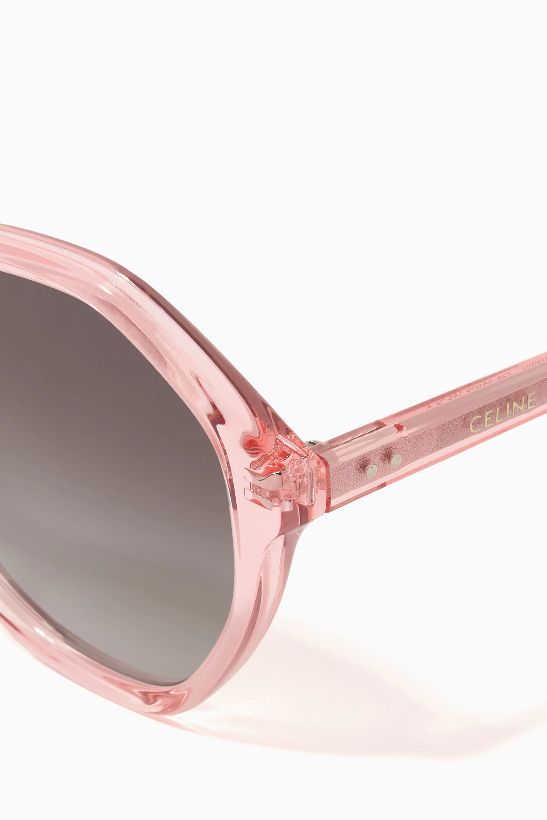 Buy CELINE Pink Round Sunglasses in Acetate for Women Online