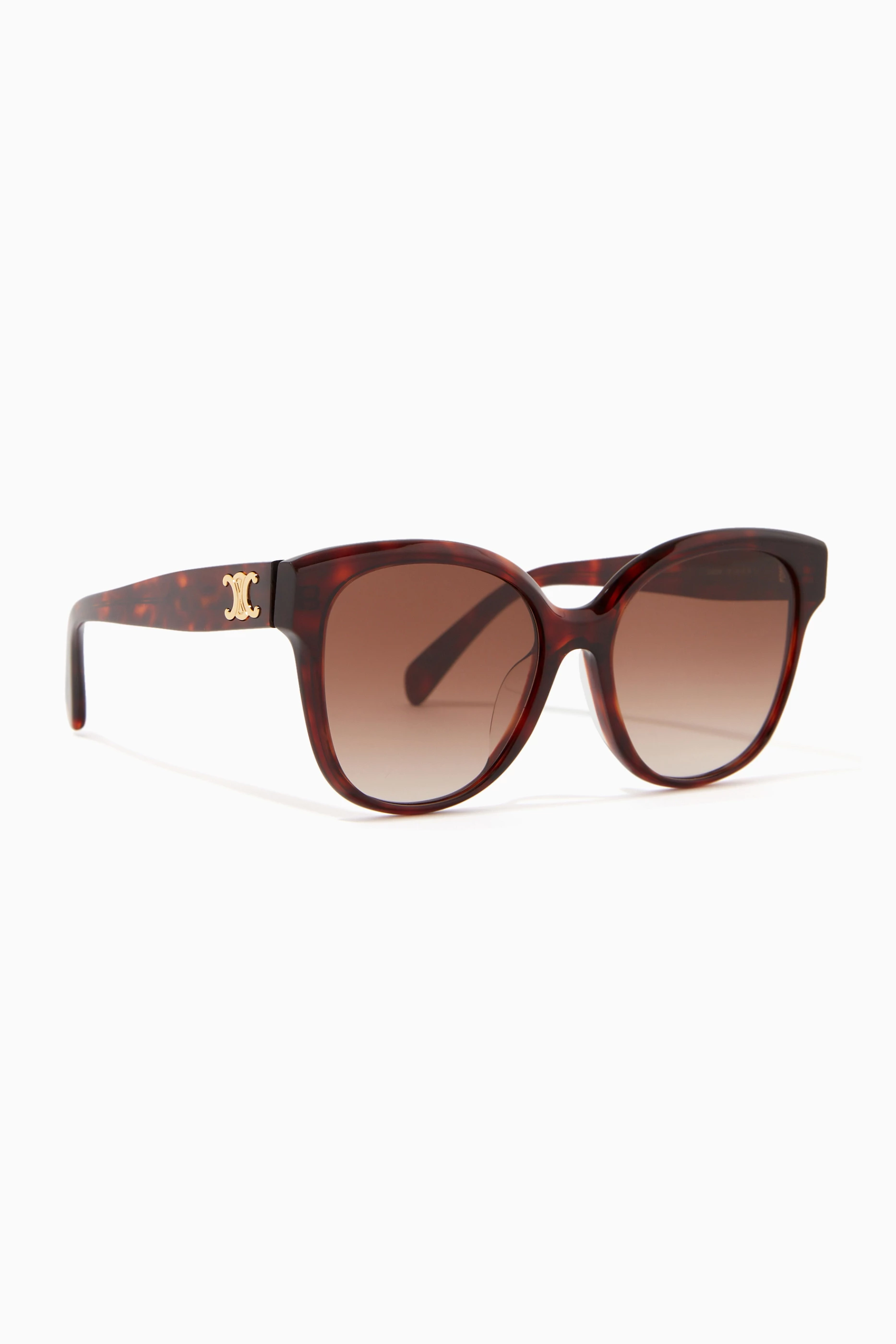 Buy CELINE Brown Cat-eye Sunglasses in Acetate for Women Online