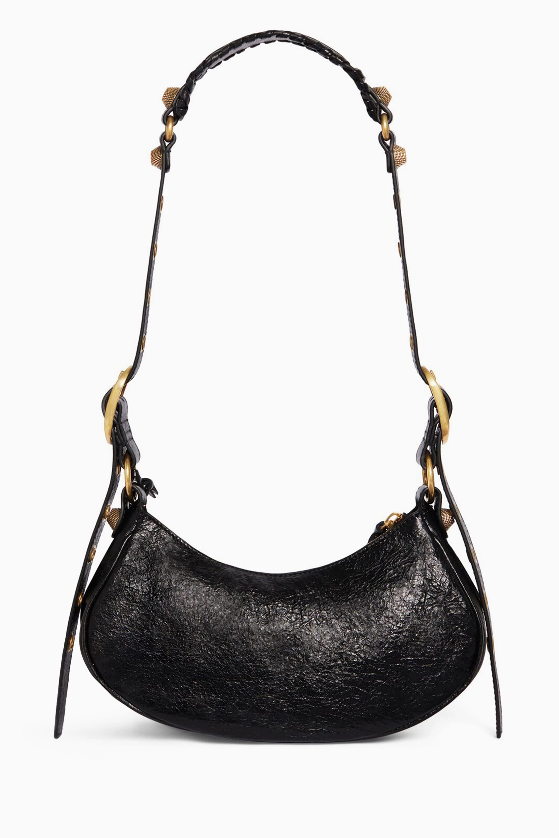 【関税&送料込】Balenciaga Le Cagole S Shoulder Bag In Arena BALENCIAGA Agneau Arena Le Cagole Embellished Shoulder Bag