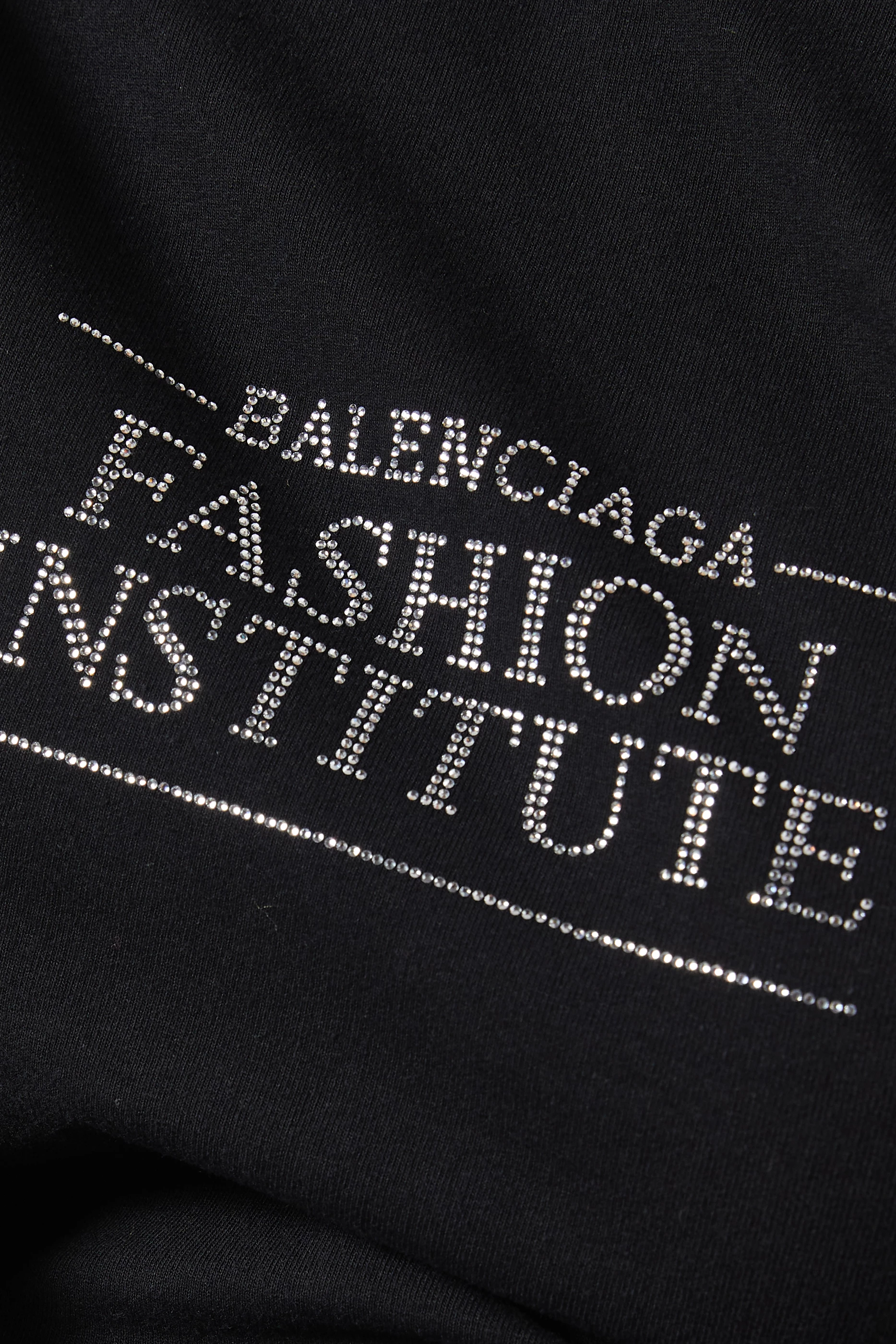 Buy Balenciaga Black Fashion Institute Fitted T-shirt in Peel