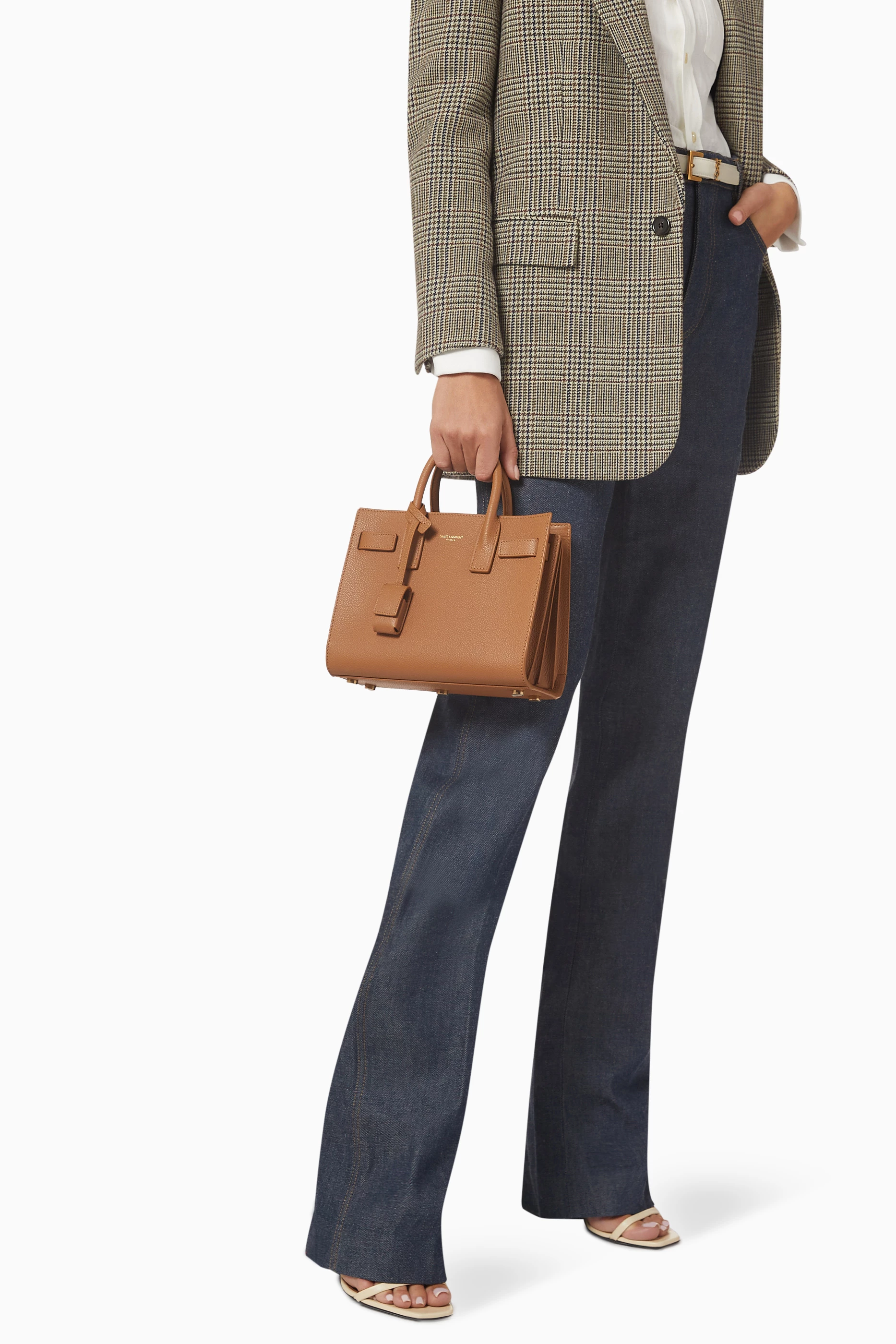Saint laurent sac de jour cognac deals