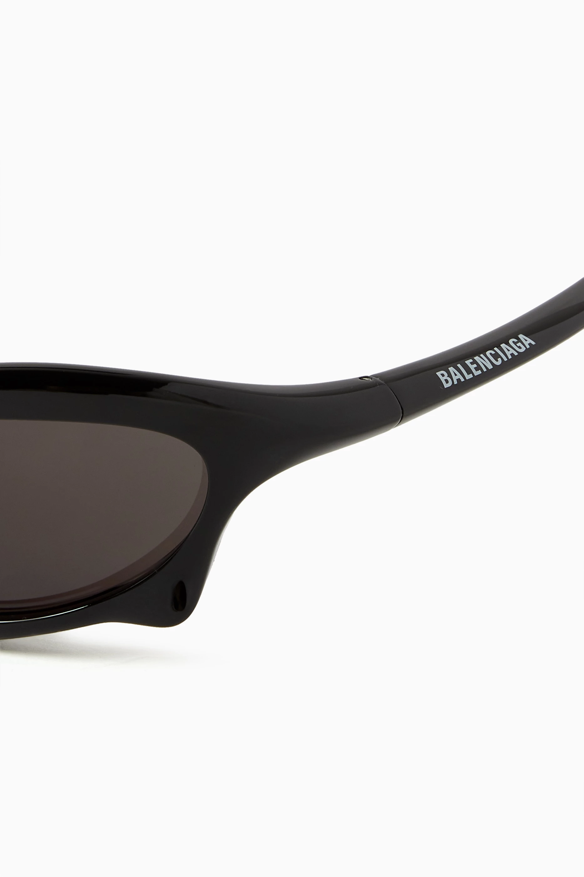 Buy Balenciaga Black Bat Rectangle Sunglasses in Nylon for UNISEX