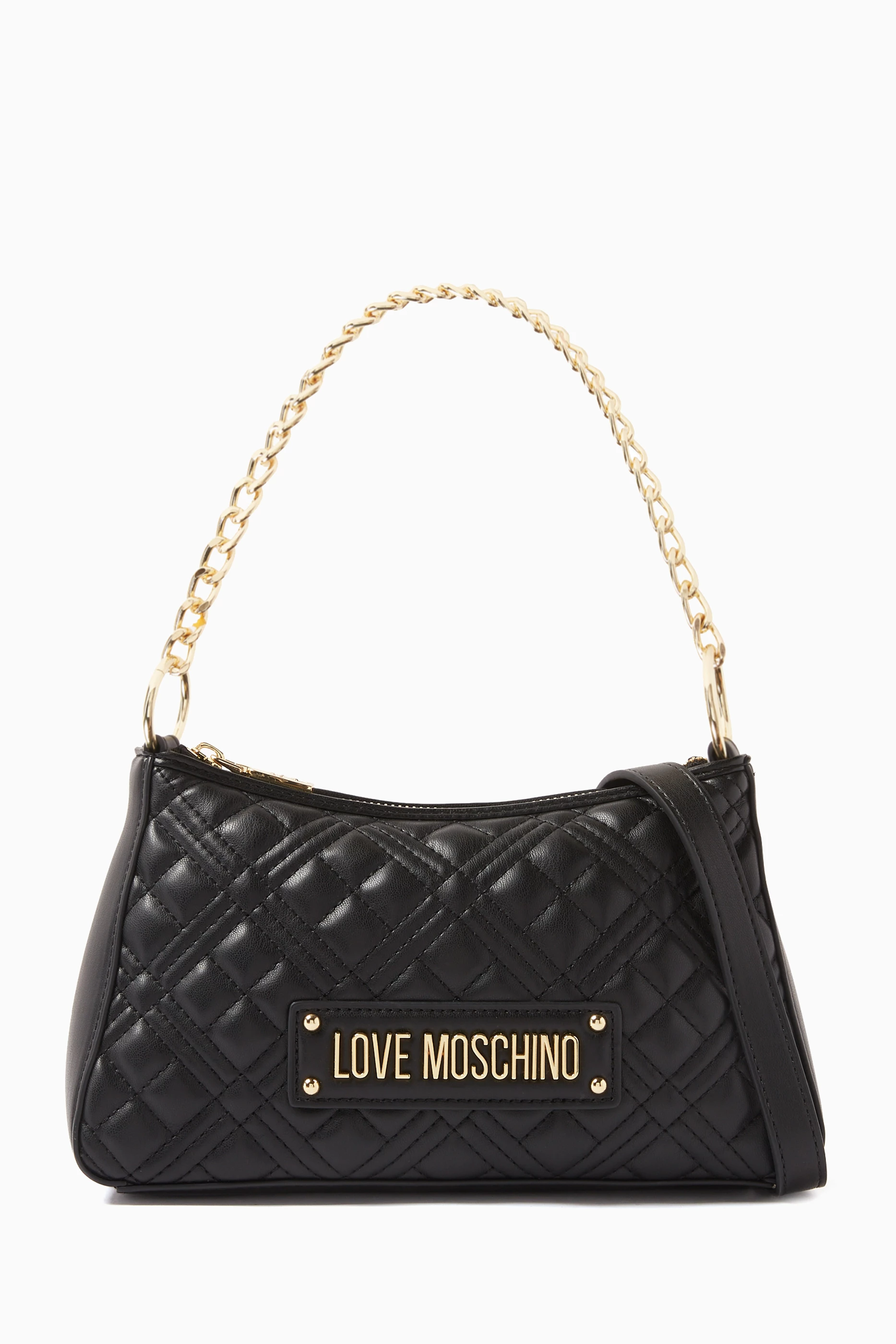 Love moschino black quilted bag discount