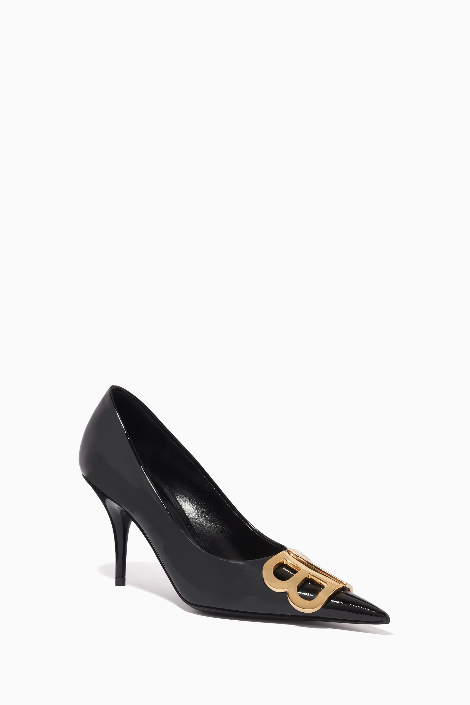 Buy Balenciaga Black Knife BB Pumps in Patent Calfskin for Women Online Ounass Kuwait