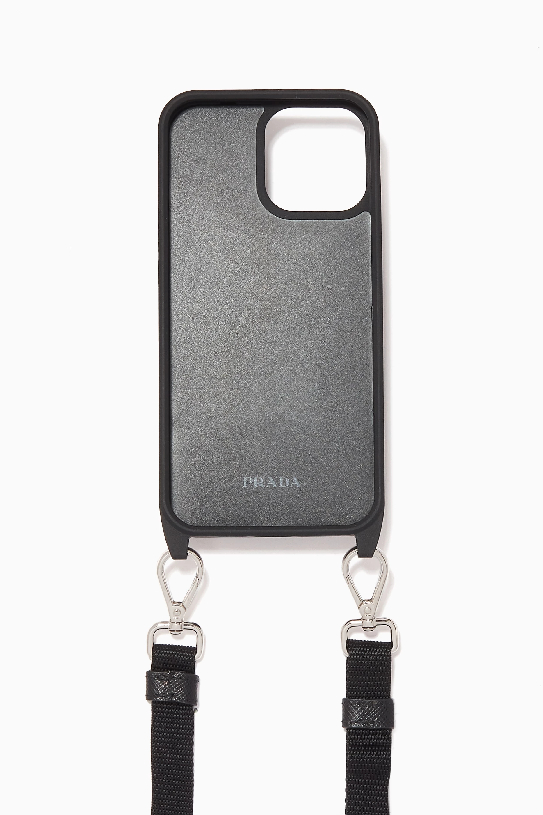 Buy Prada Black Triangle Logo iPhone 13 Pro Max Case in