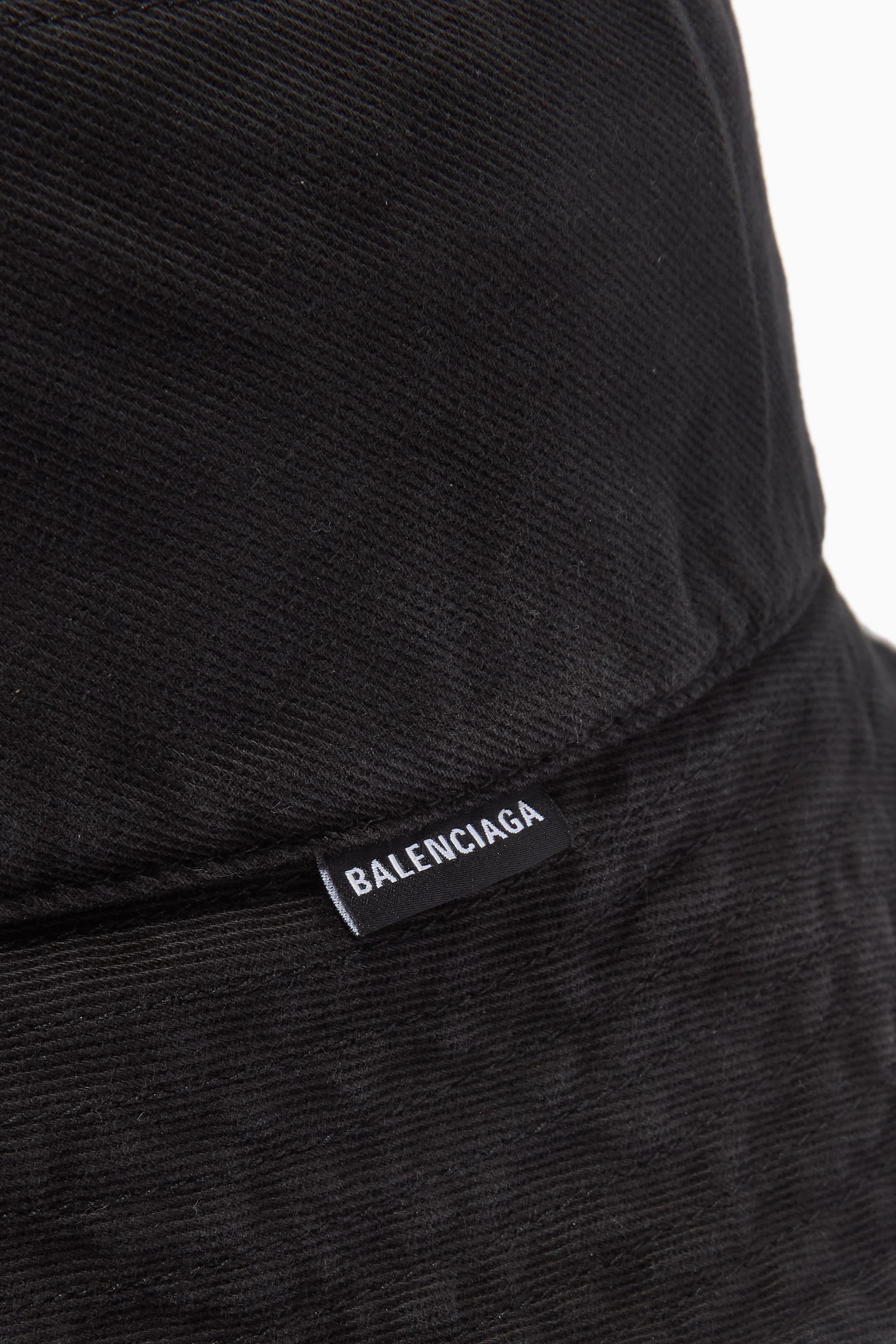Buy Balenciaga Black Bucket Hat in Cotton-blend for Men Online