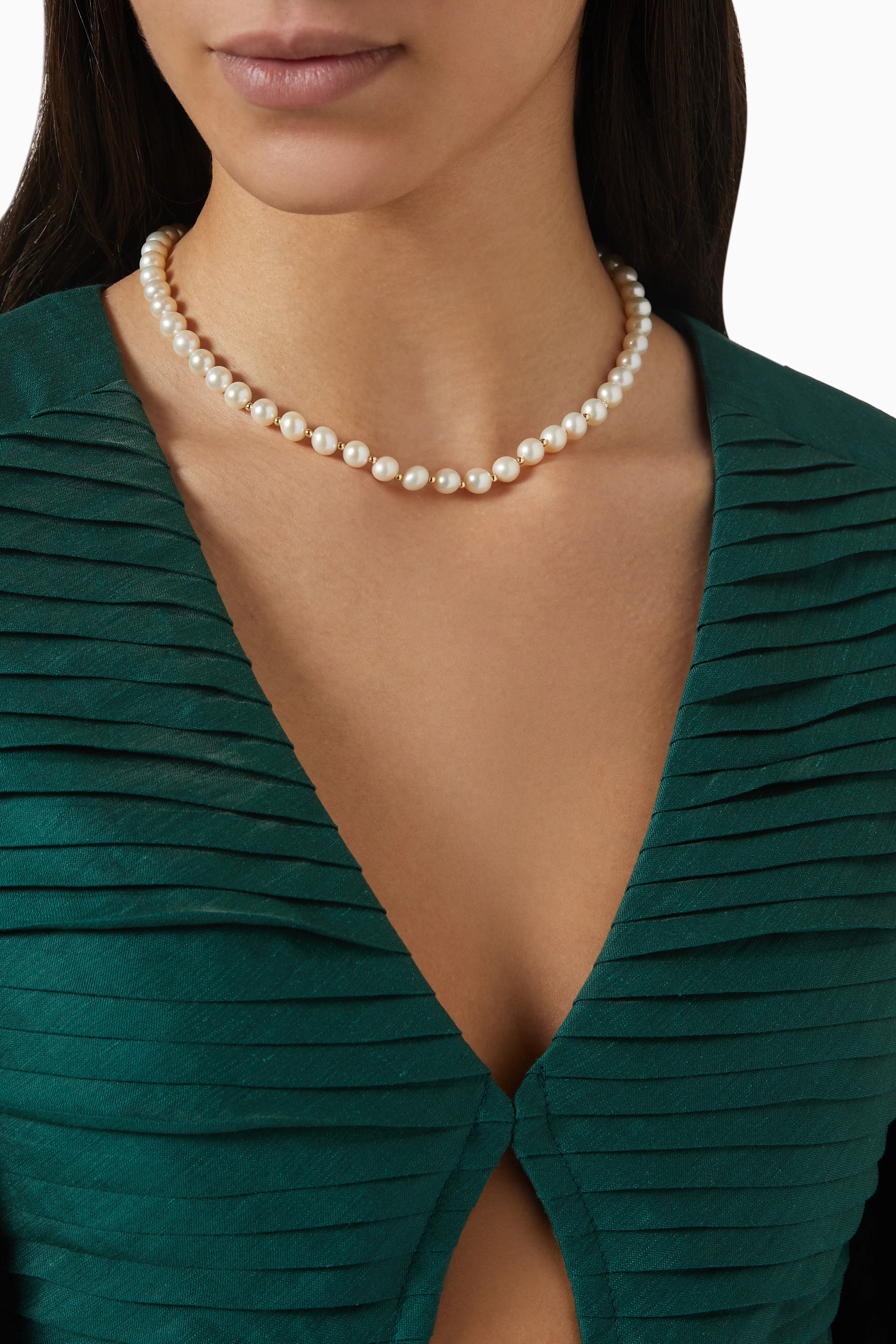 Buy Damas Yellow Kiku Freshwater Pearl Strand in 18kt Yellow Gold for Women Online Ounass Kuwait