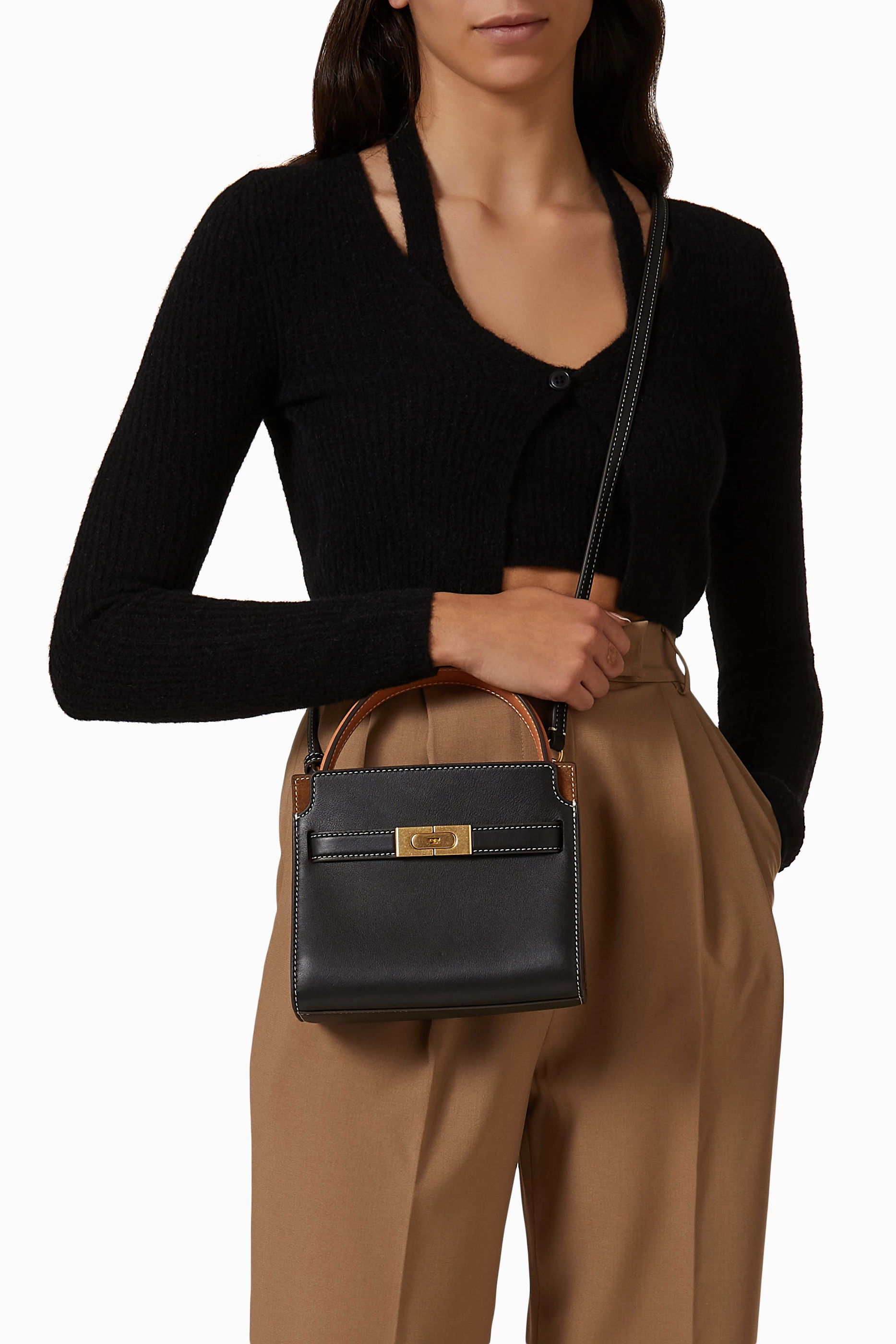 Tory Burch Petite Lee Radziwill Double Bag Buy Tory Burch Black