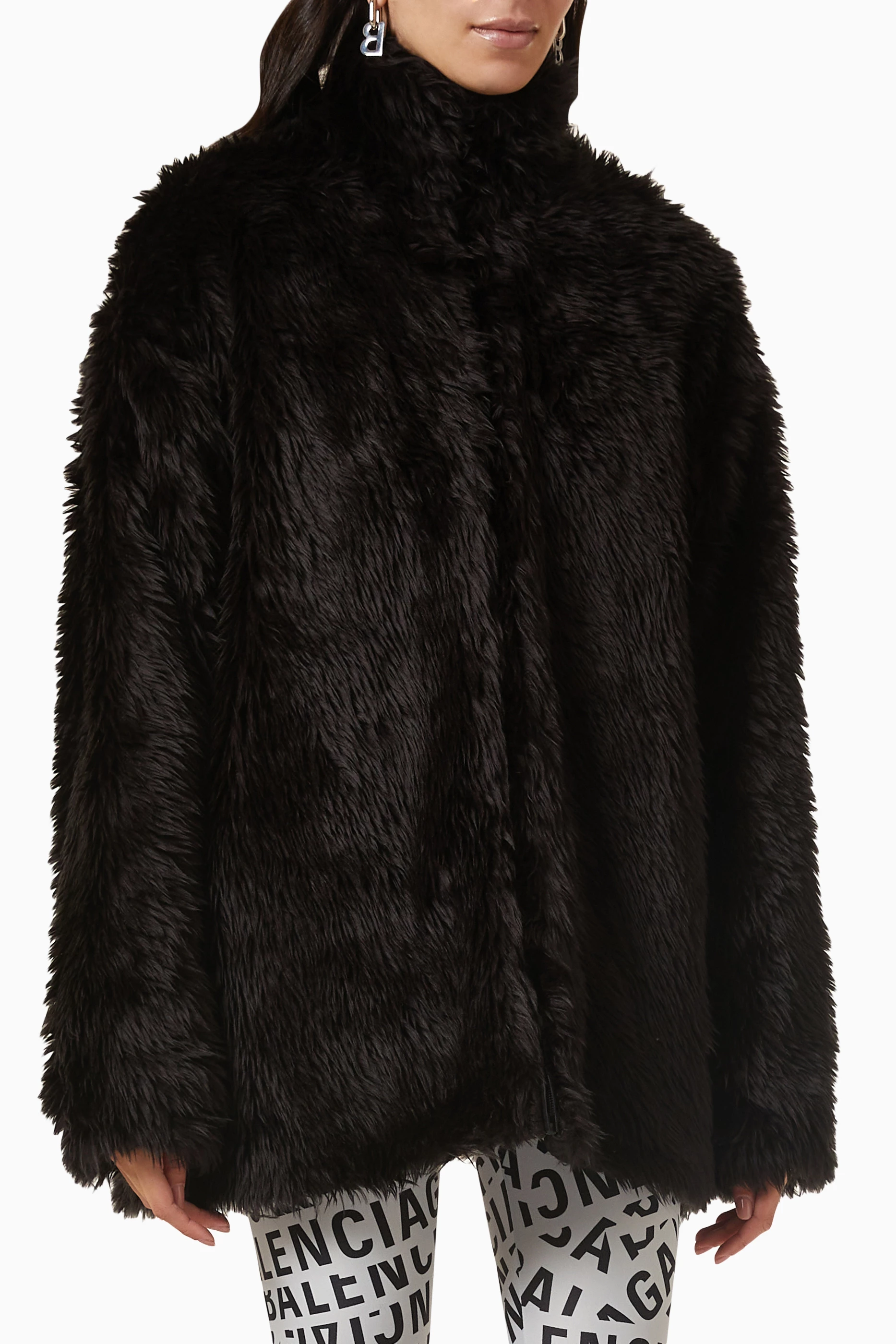 Kwd black fur coat cheap