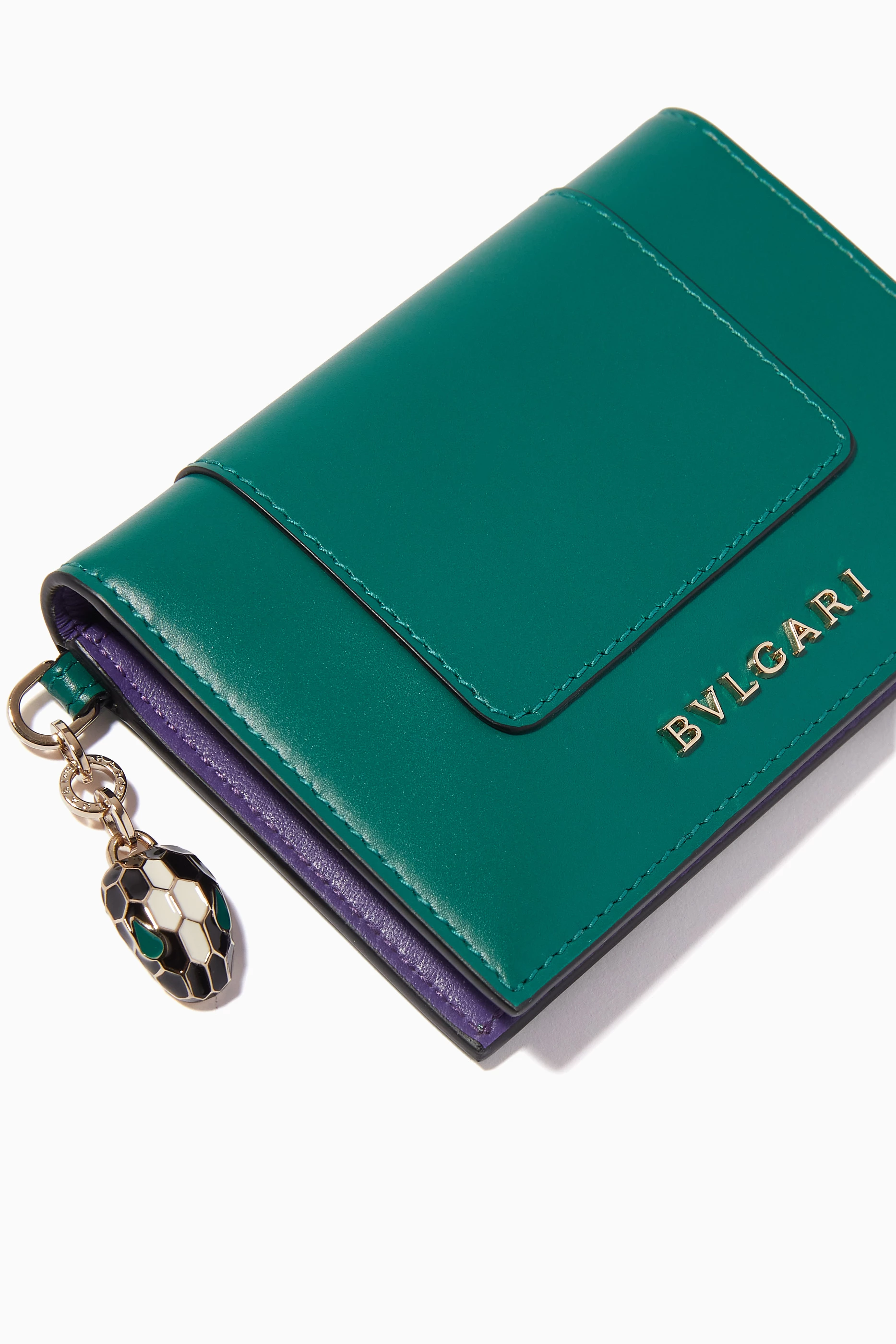 Buy BVLGARI Green Serpenti Forever Card Holder in Calfskin for Women Online Ounass Kuwait