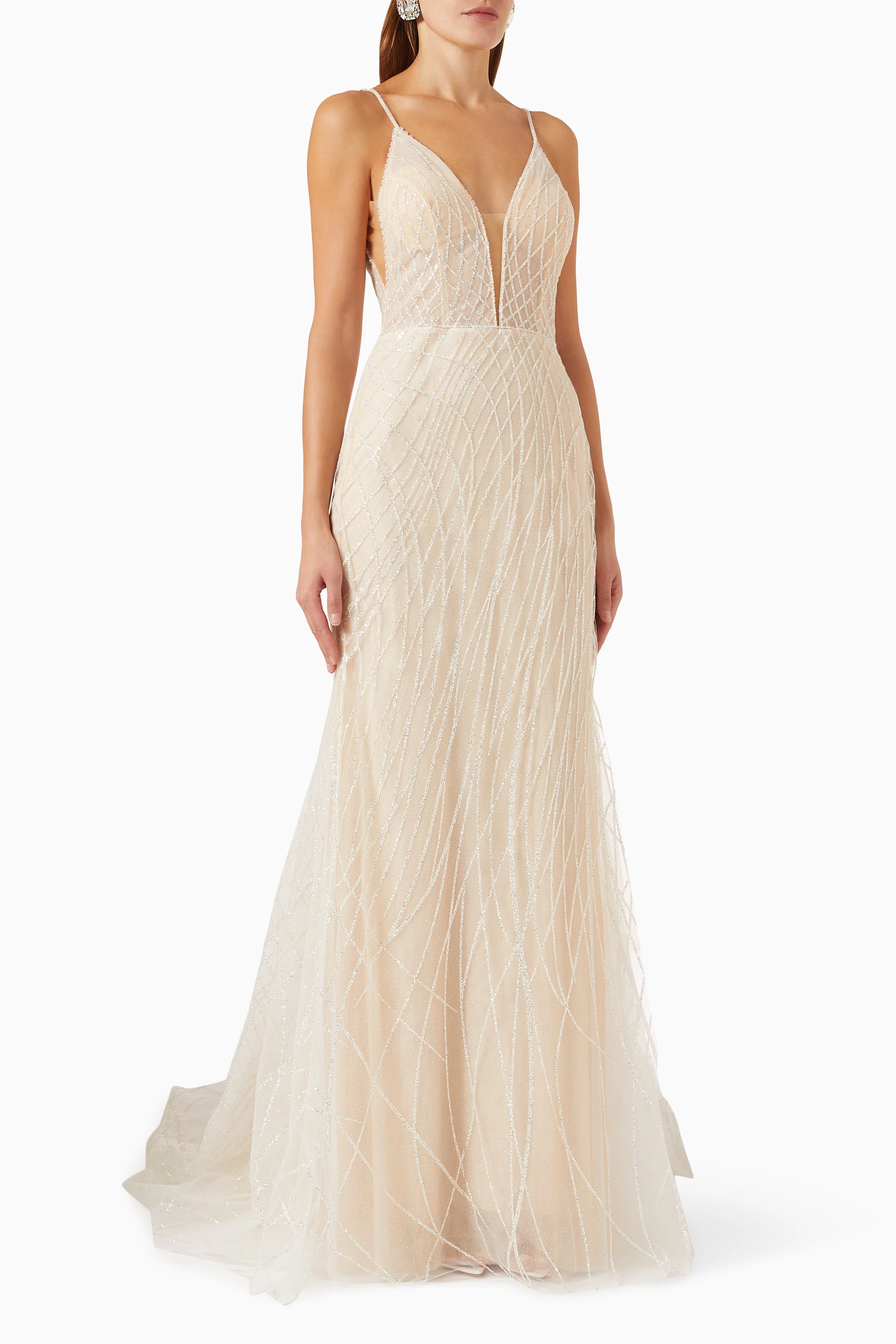 Buy Pronovias Silver Rihanna Mermaid Wedding Gown in Glittered