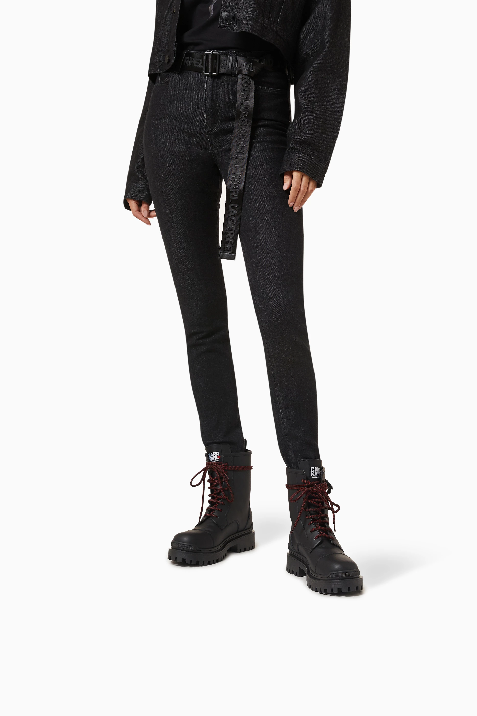 Karl lagerfeld biker boots online