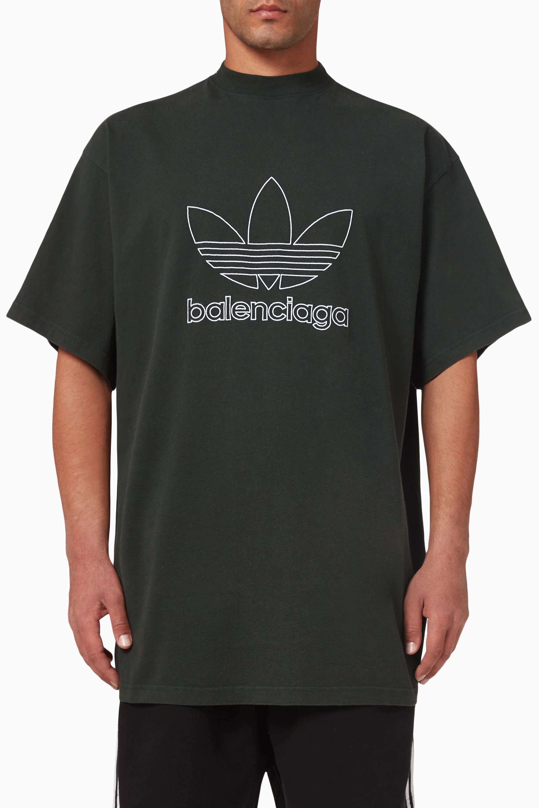 Buy Balenciaga Green x Adidas Oversized T-shirt in Cotton Jersey