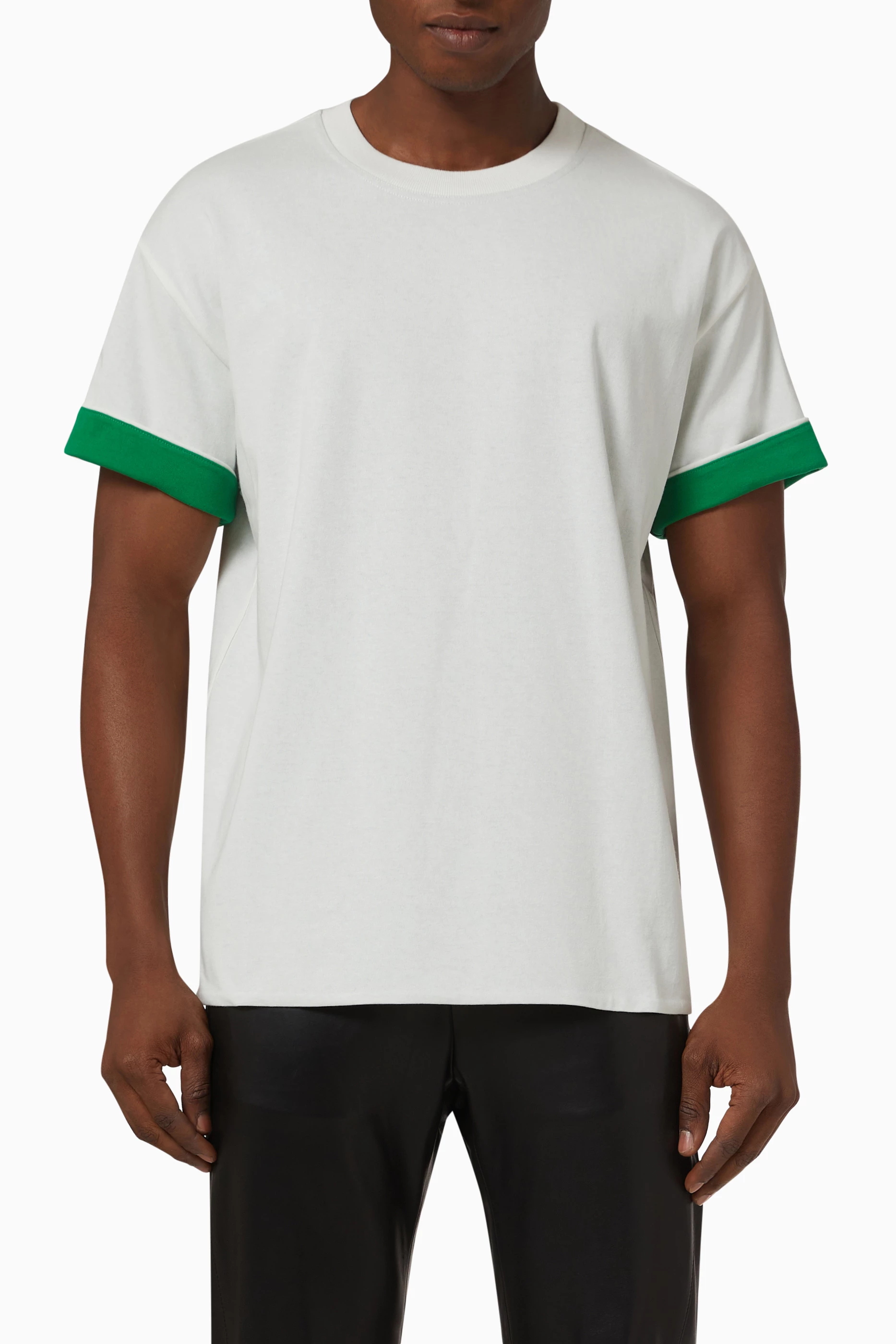 Buy Bottega Veneta White Double Layered T-shirt in Cotton Jersey