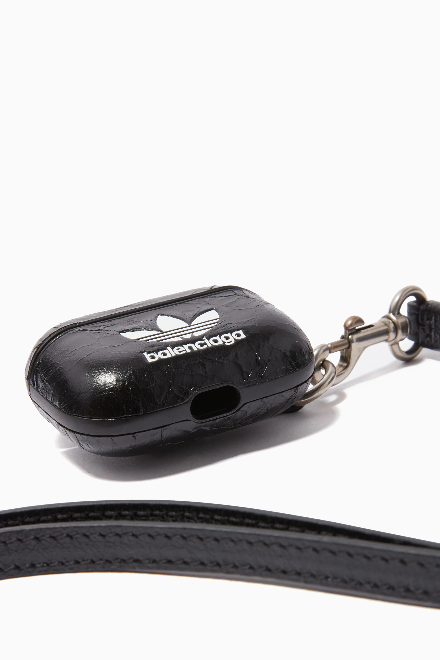 Buy Balenciaga Black x Adidas AirPods Pro Holder with Strap in