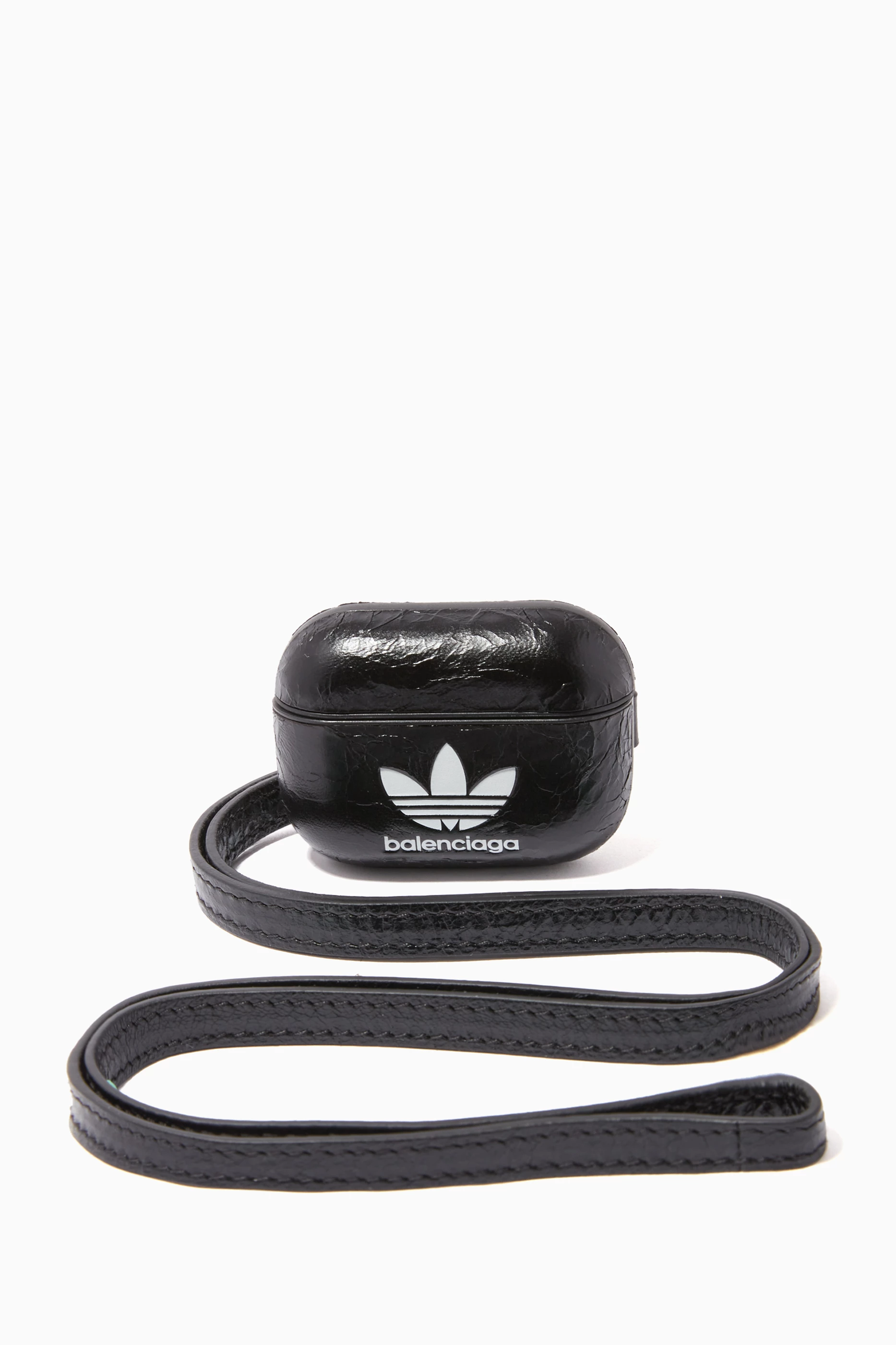 Buy Balenciaga Black x Adidas AirPods Pro Holder with Strap in