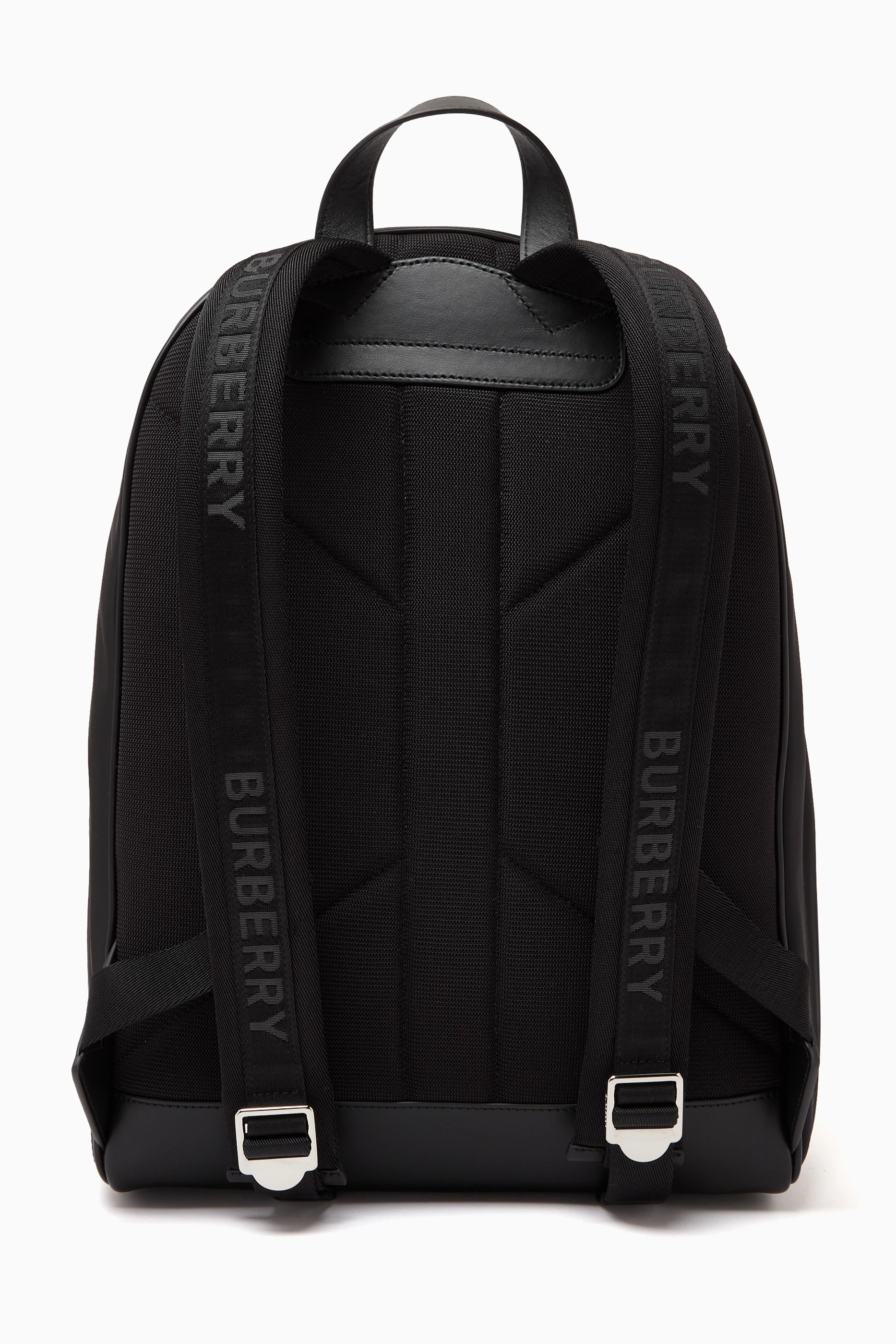 Burberry Black Backpack for Men Embossed Check Backpack in Black - Men | Burberry® Official main image 3