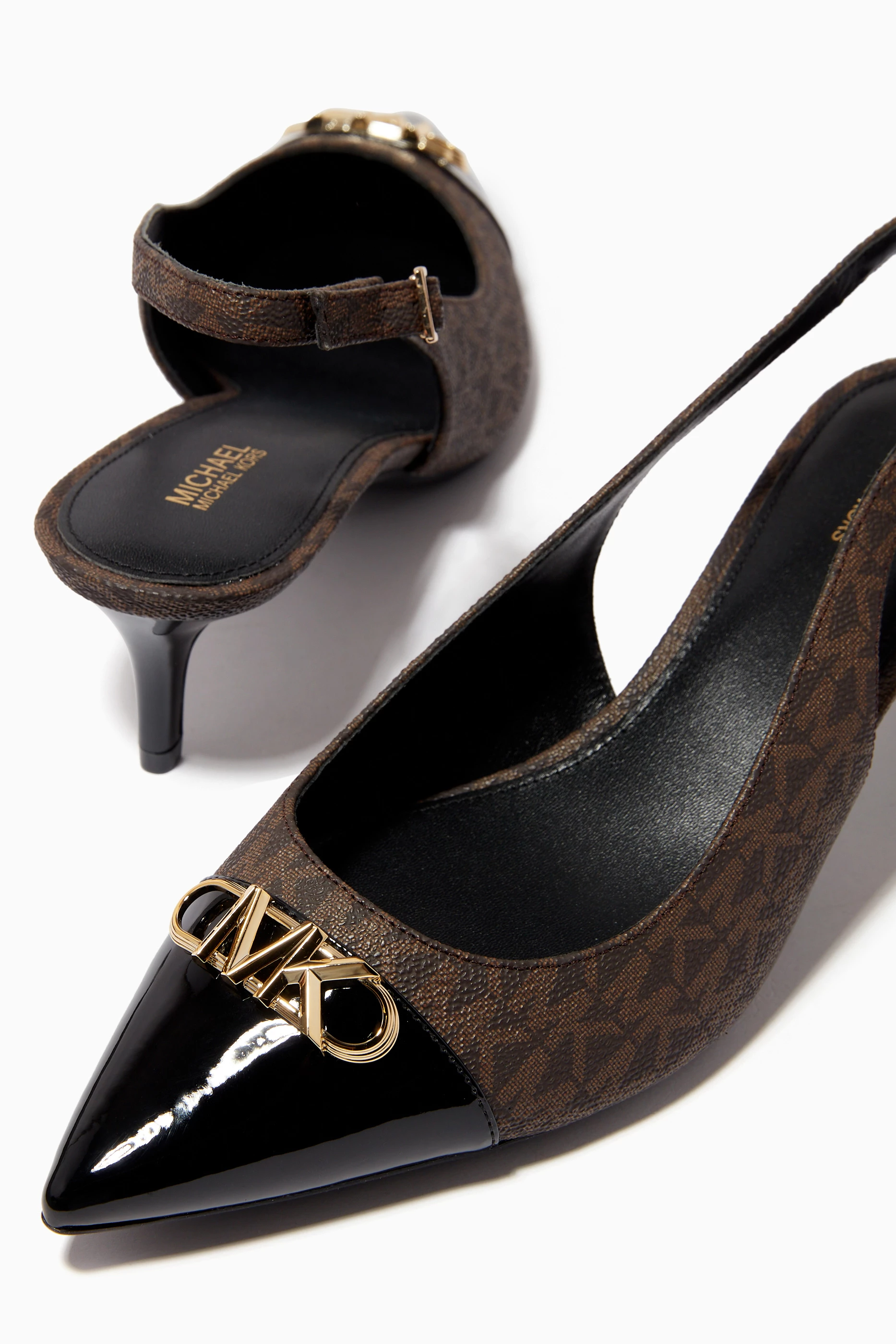 Buy Michael Kors Multicolour Parker Flex 50 Logo Pumps in Canvas