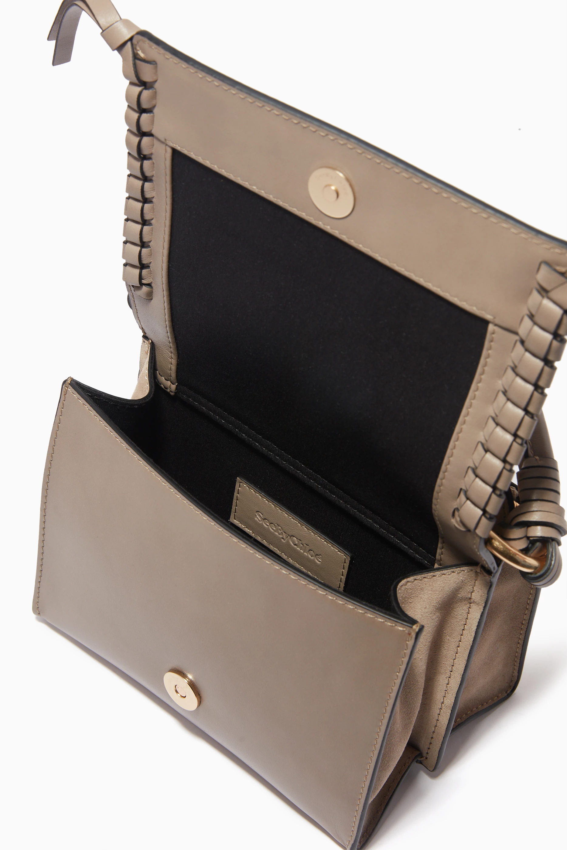 Buy See By Chloé Grey Mini Tilda Crossbody Bag in Smooth