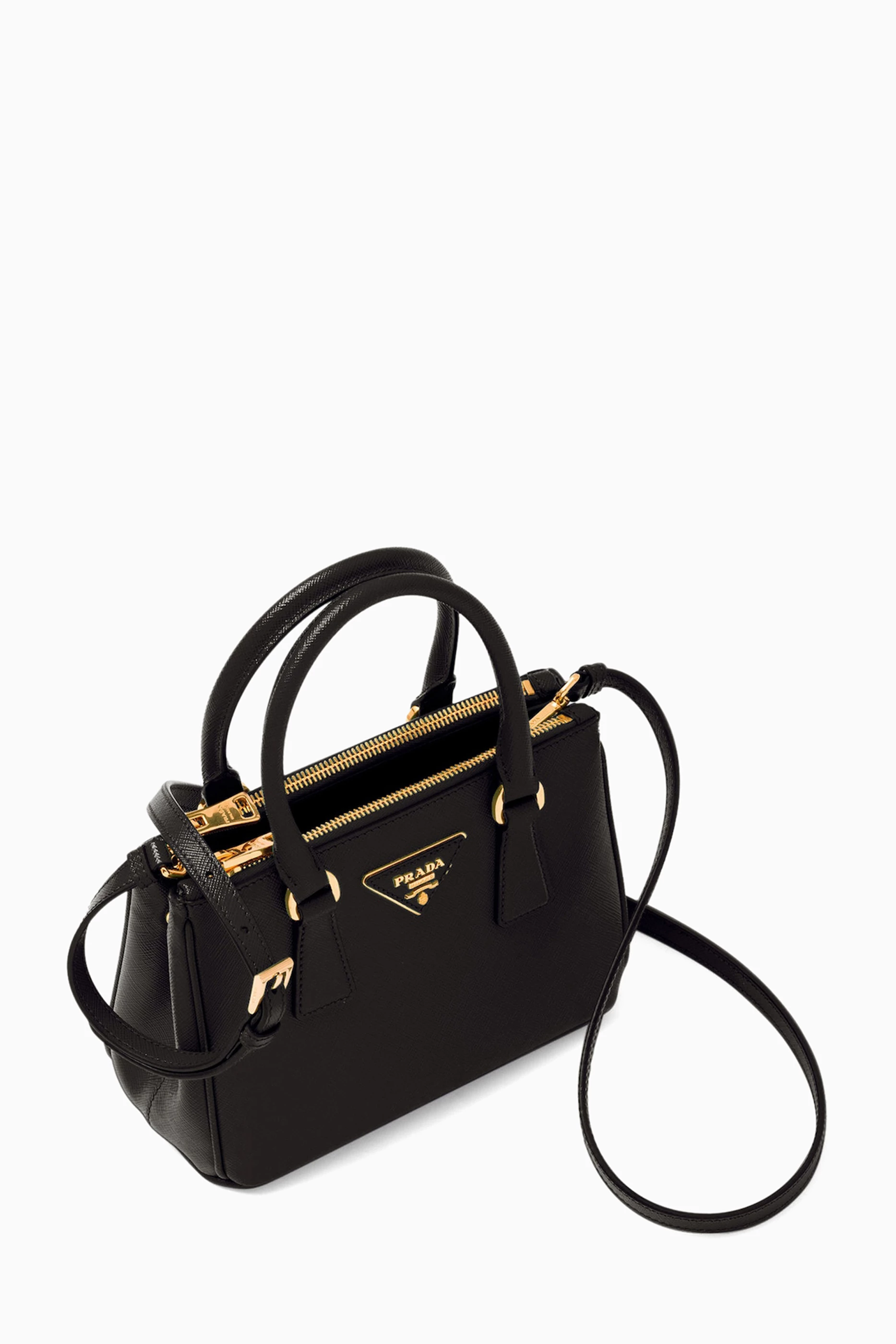 Buy Prada Black Small Galleria Bag in Saffiano Leather for Women Online Ounass Kuwait