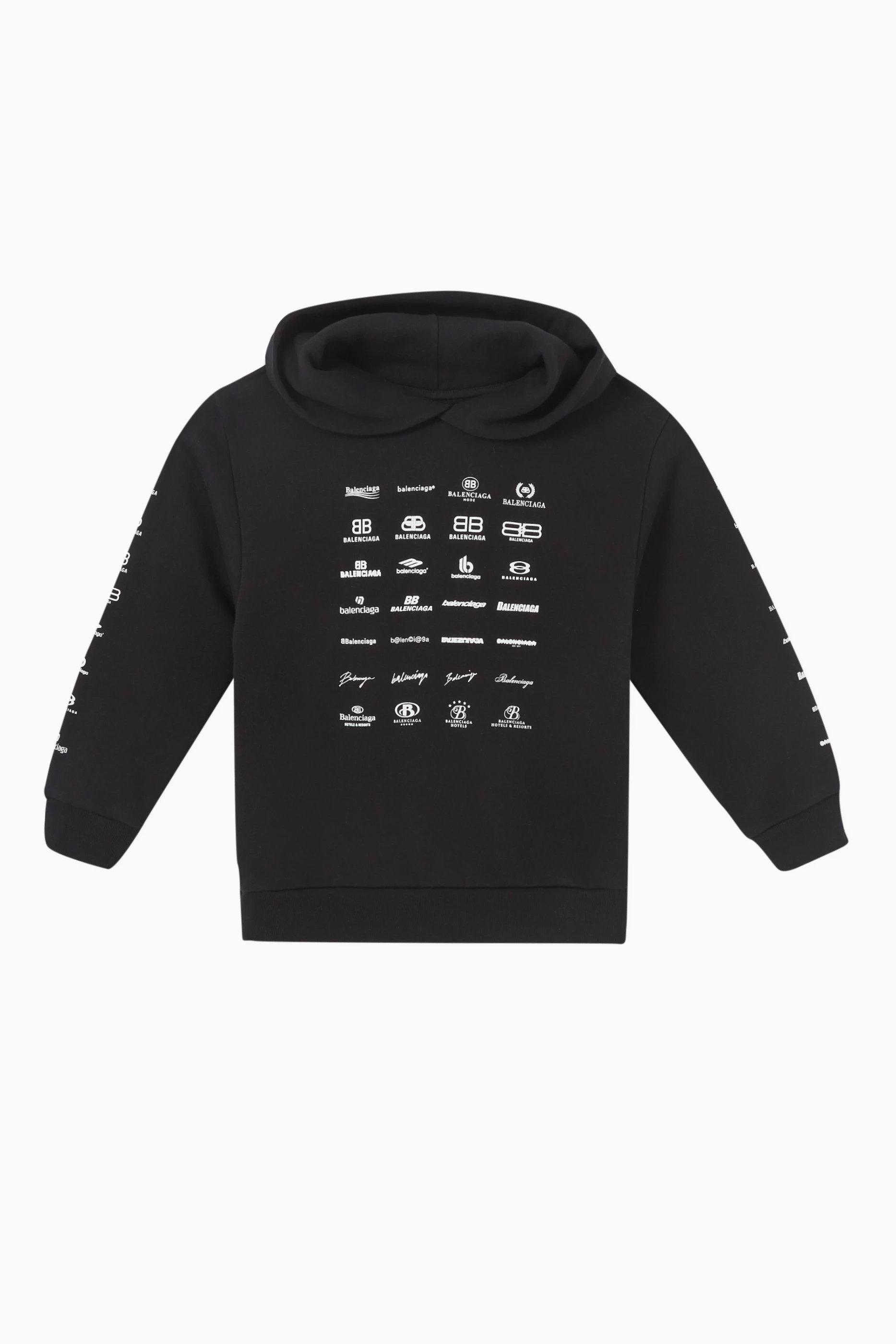 Buy Balenciaga Black Logo Hoodie in Cotton for Girls Online 