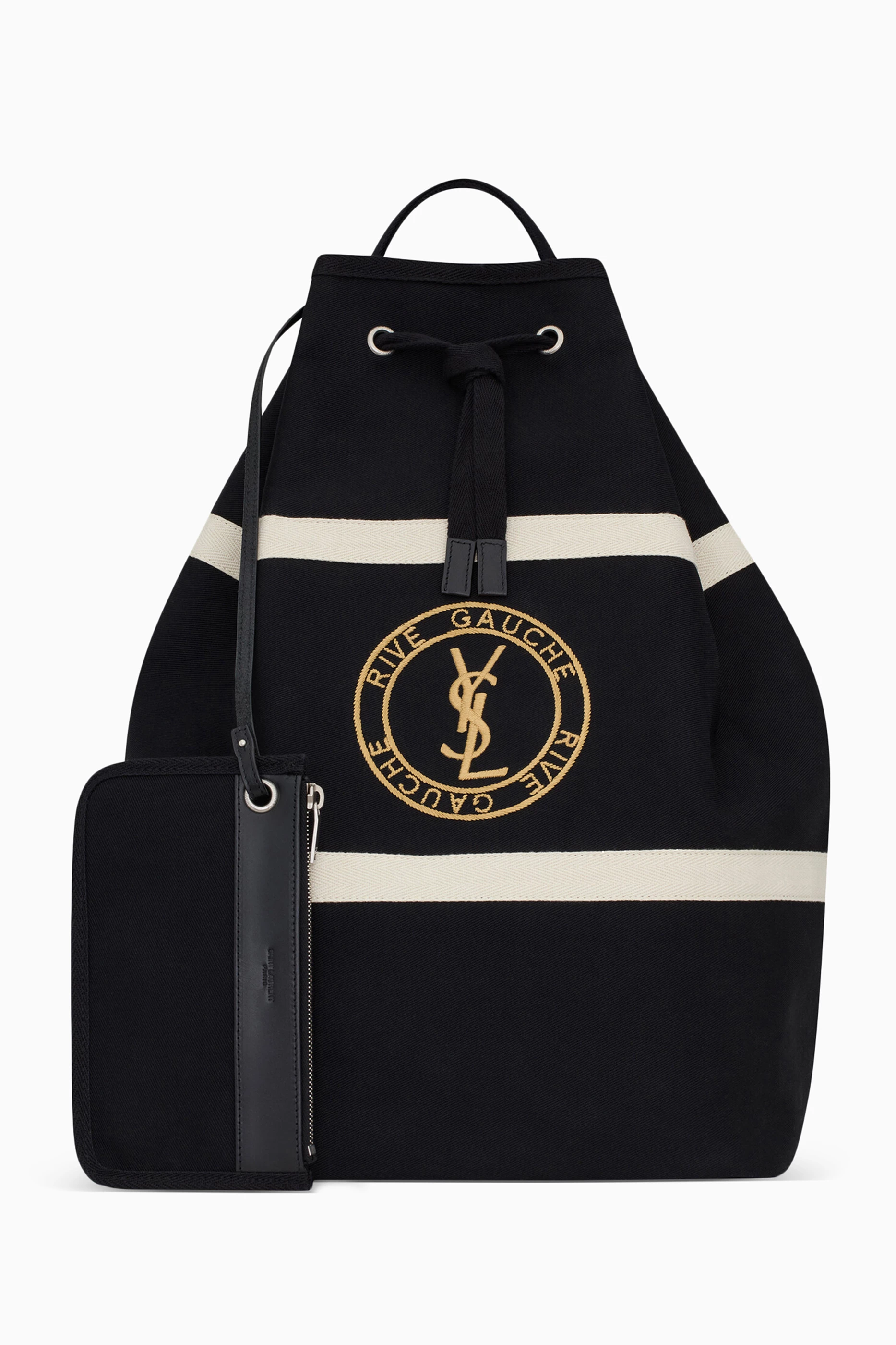 【SAINT LAURENT】RIVE GAUCHE SLING BAG Saint Laurent Rive Gauche Sling Bag in Canvas | Saks Fifth