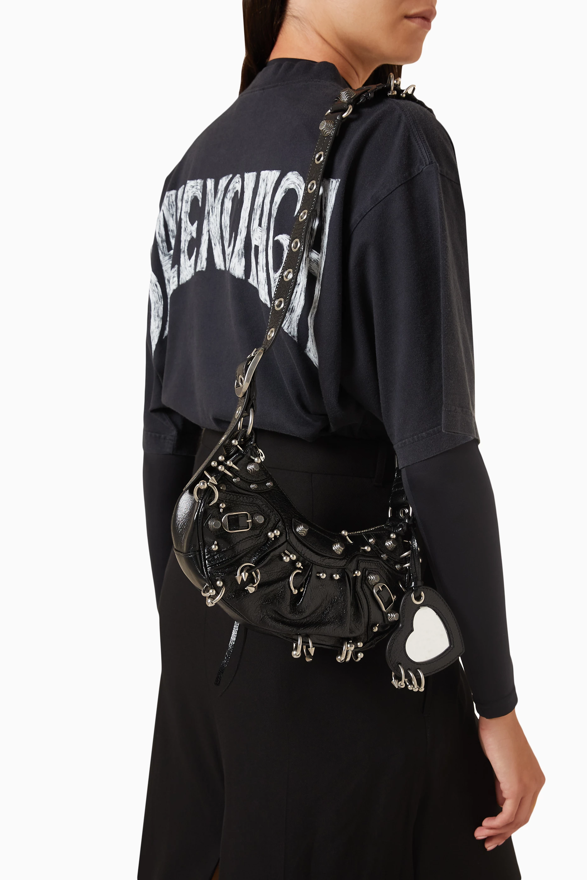【関税&送料込】Balenciaga Le Cagole S Shoulder Bag In Arena Balenciaga Le Cagole XS Neon Orange Arena Leather Shoulder