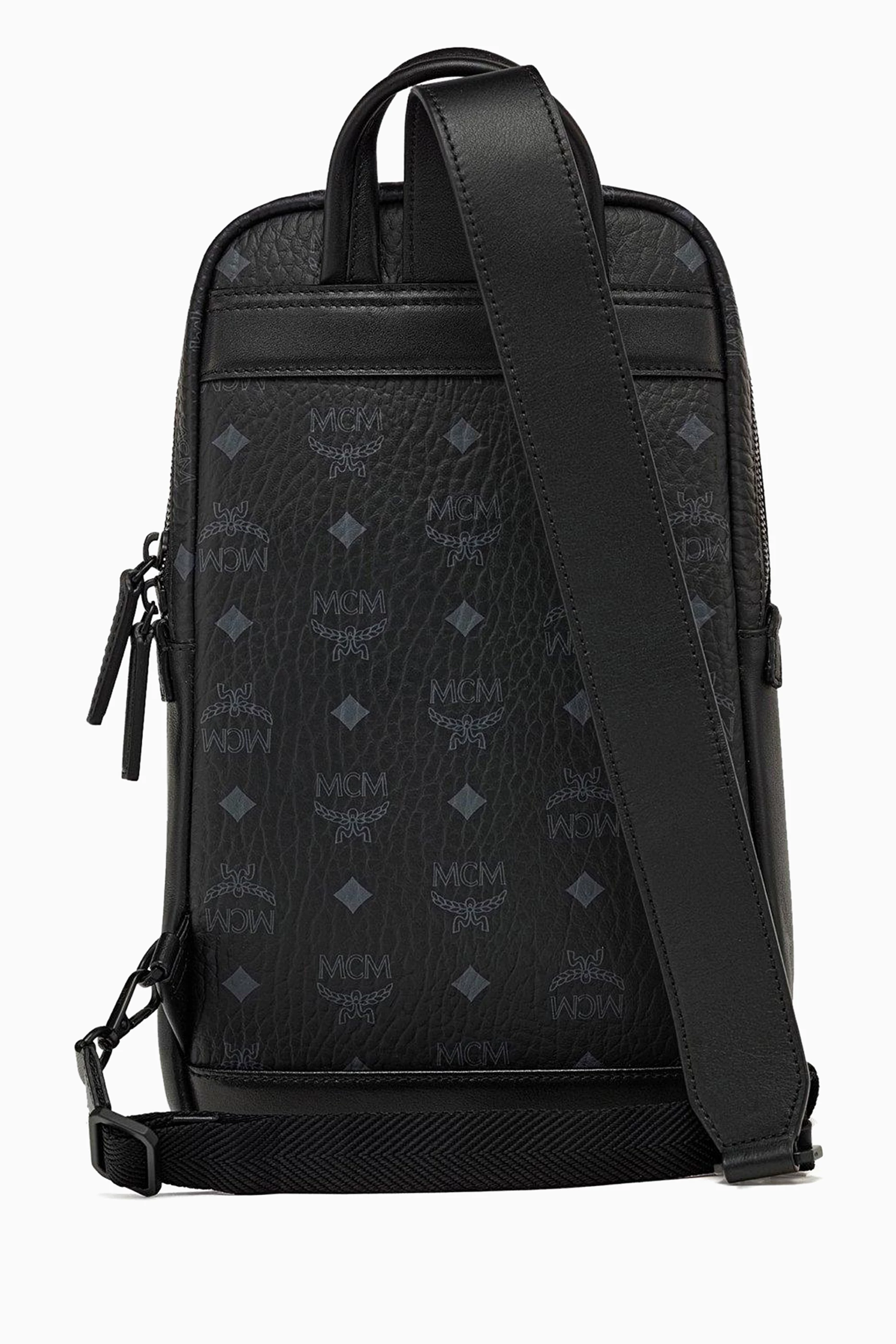 Backpack Mcm Crossbody Tasche Buy MCM Black Small Aren Sling Bag