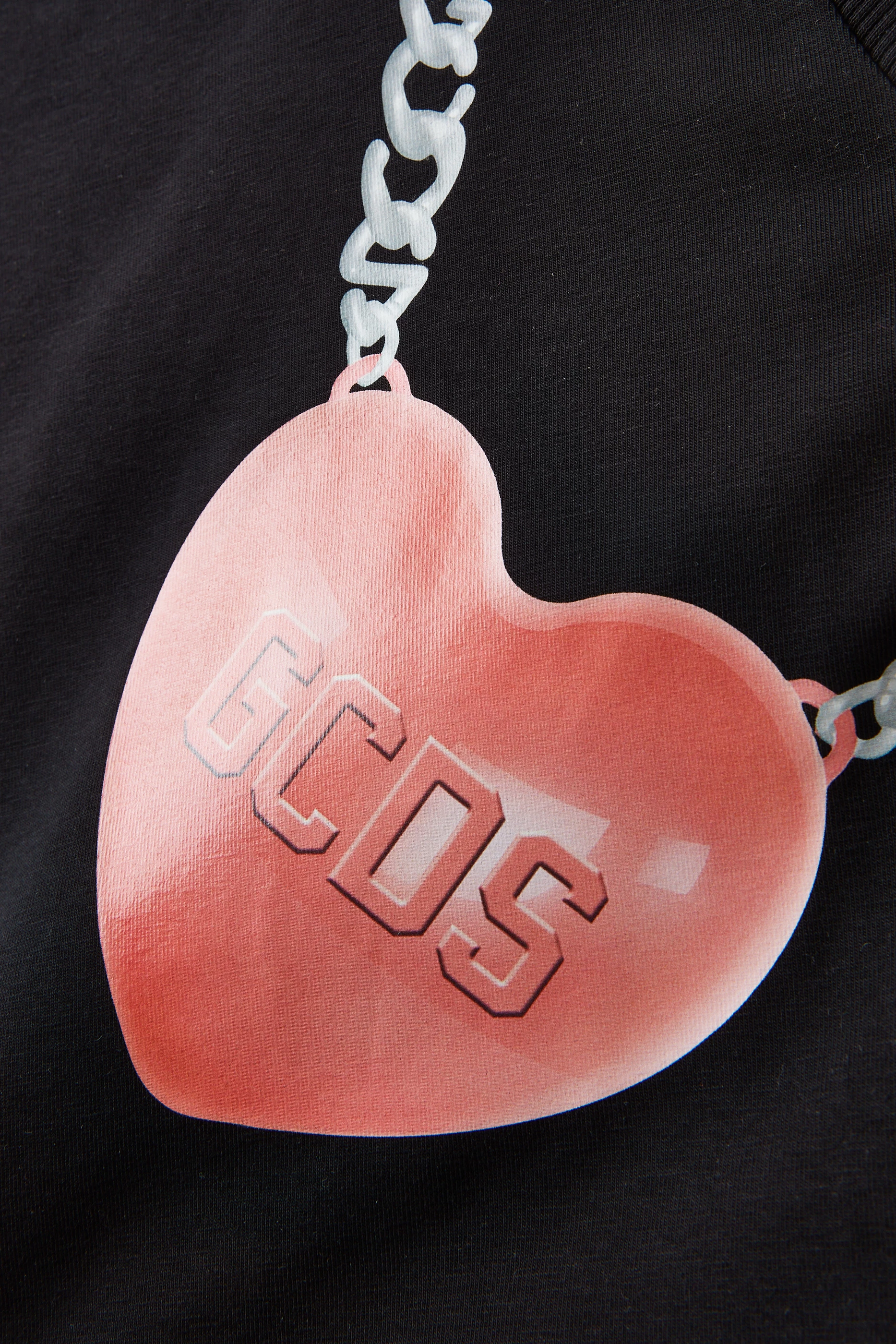 Buy GCDS Black Heart Bag Print Tank Top in Cotton for Girls Online Ounass Kuwait