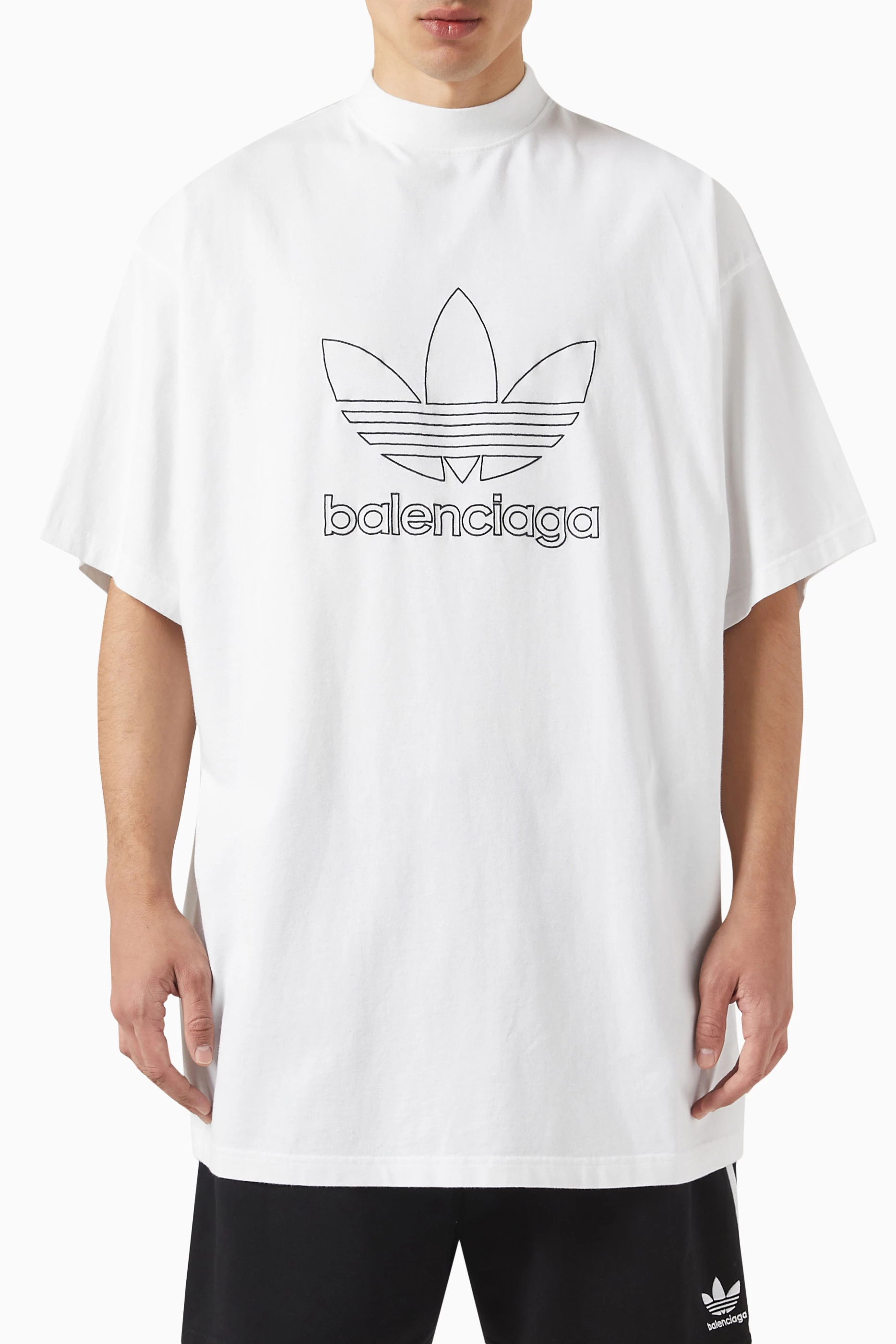 Buy Balenciaga White x Adidas Oversized T-shirt in Cotton Jersey