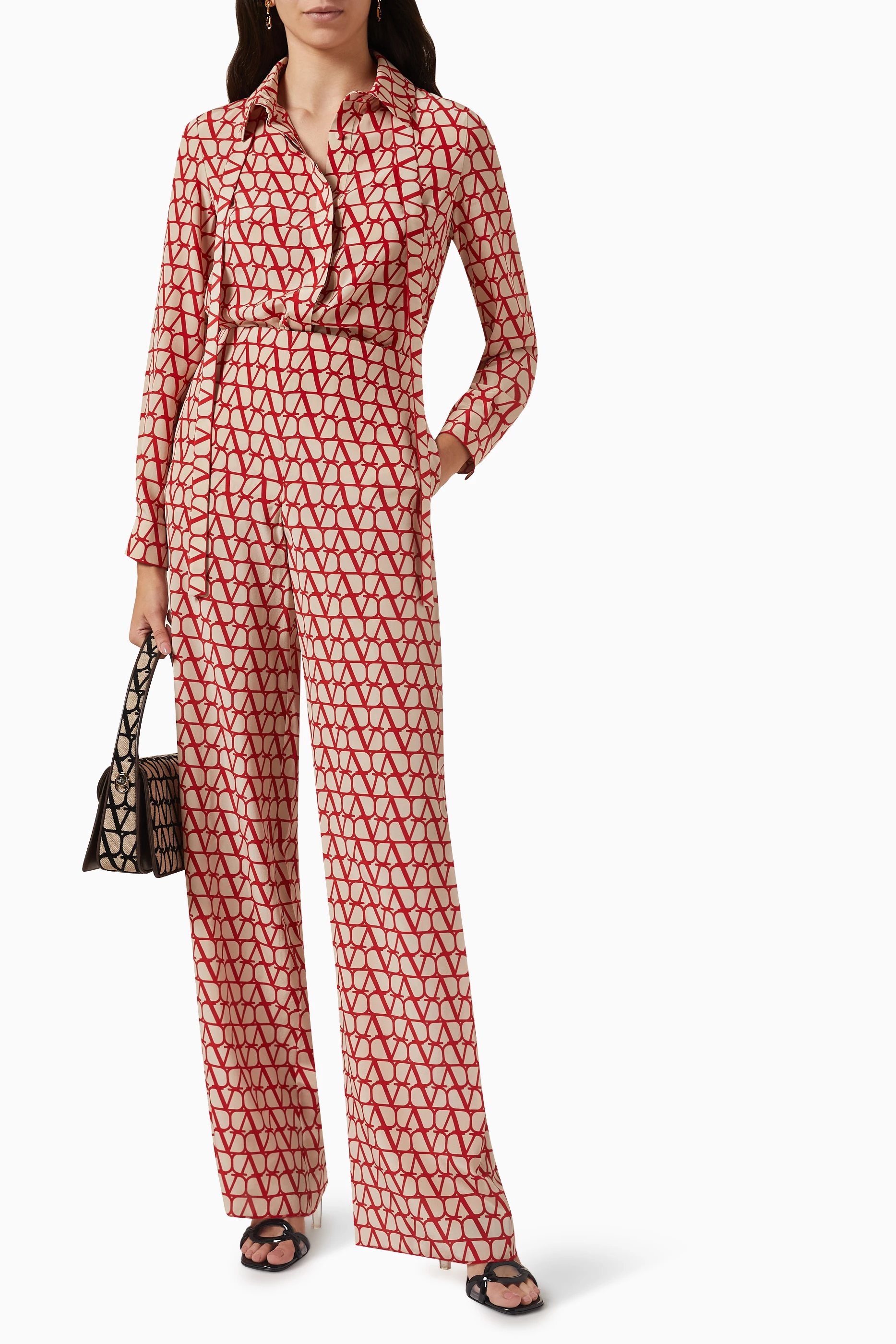 Buy Valentino Garavani Red Valentino Wide Leg Pants in Crepe