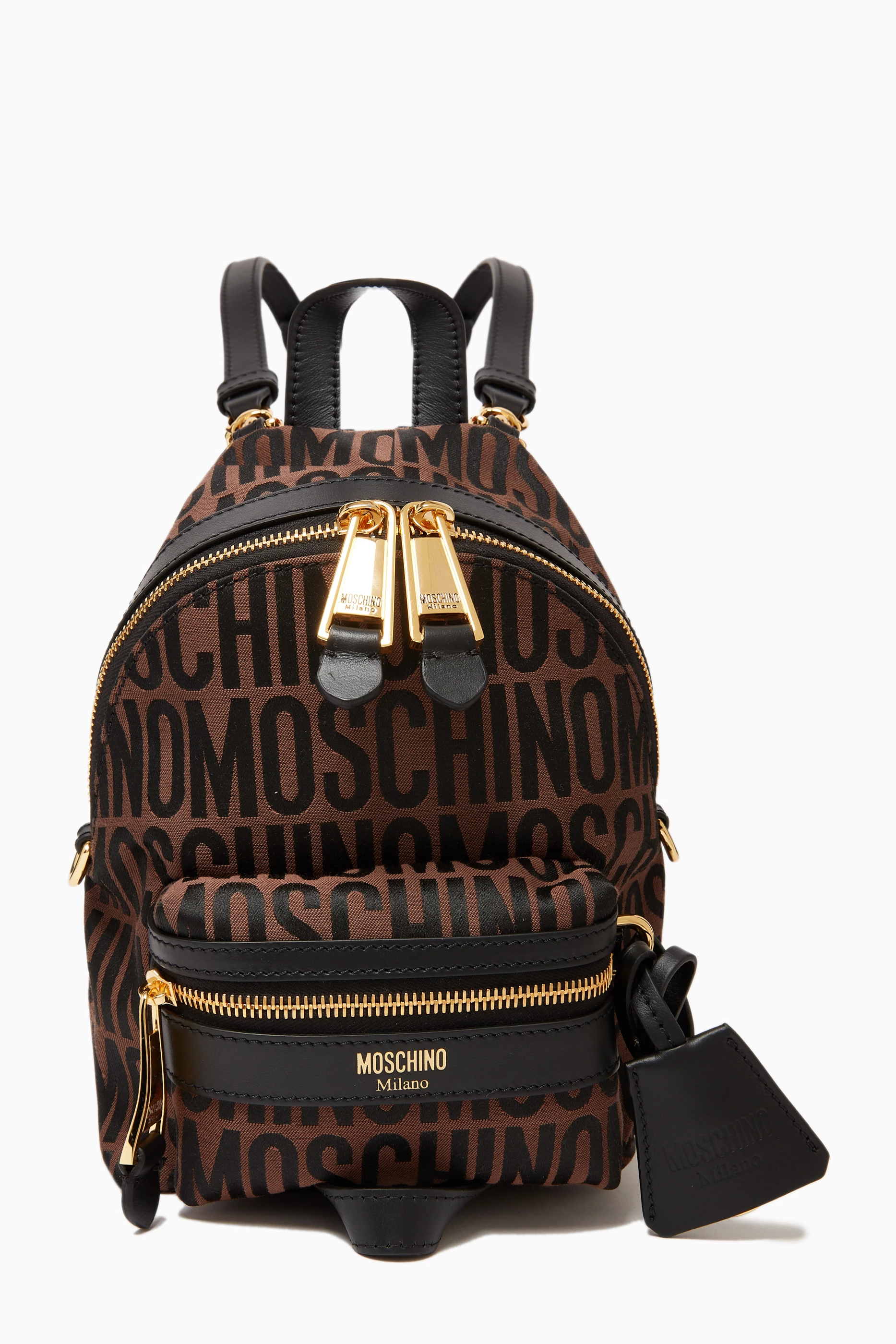 Moschino logo backpack deals