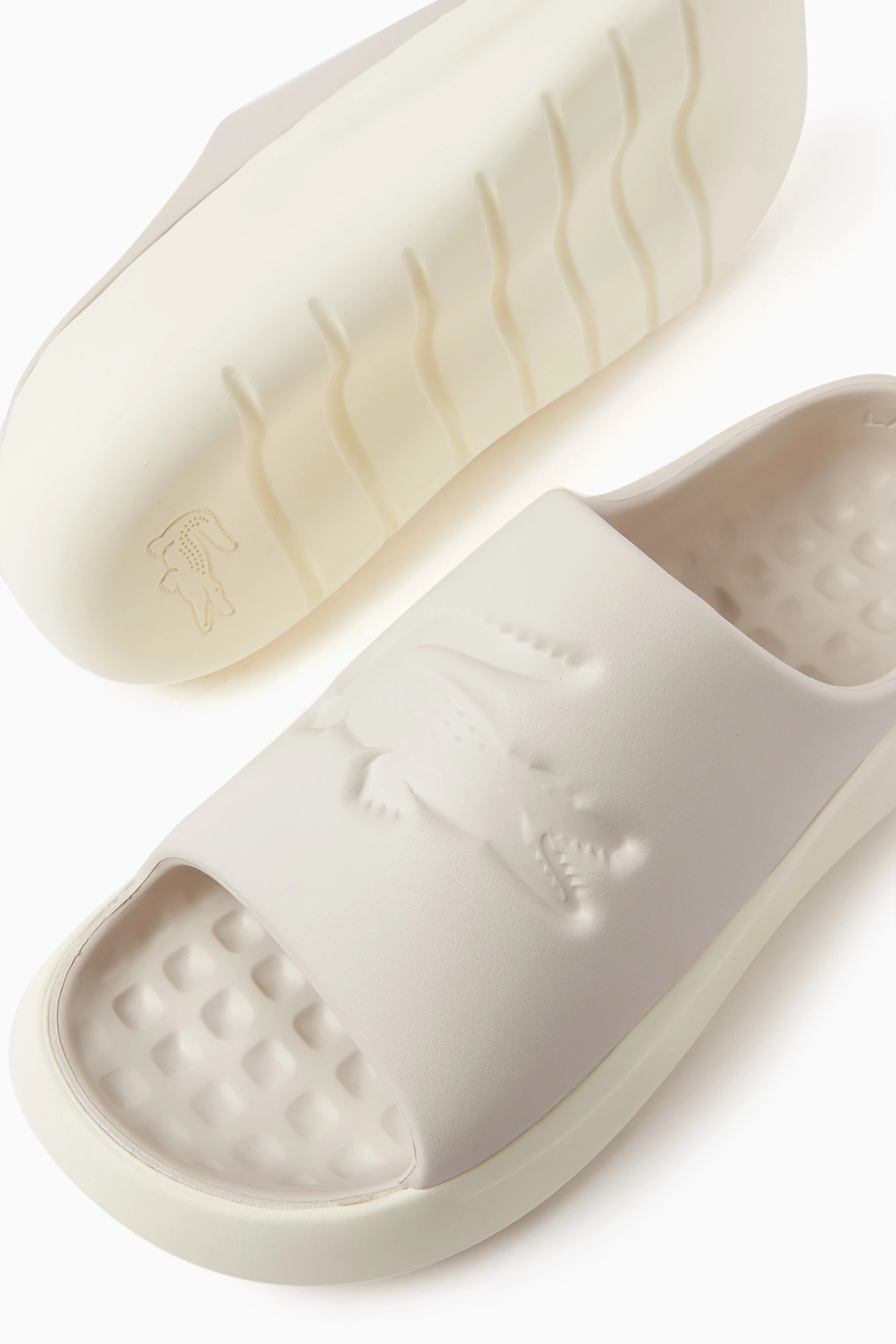 Buy Lacoste Neutral Croco 3.0 Pool Slides for Men Online Ounass Kuwait