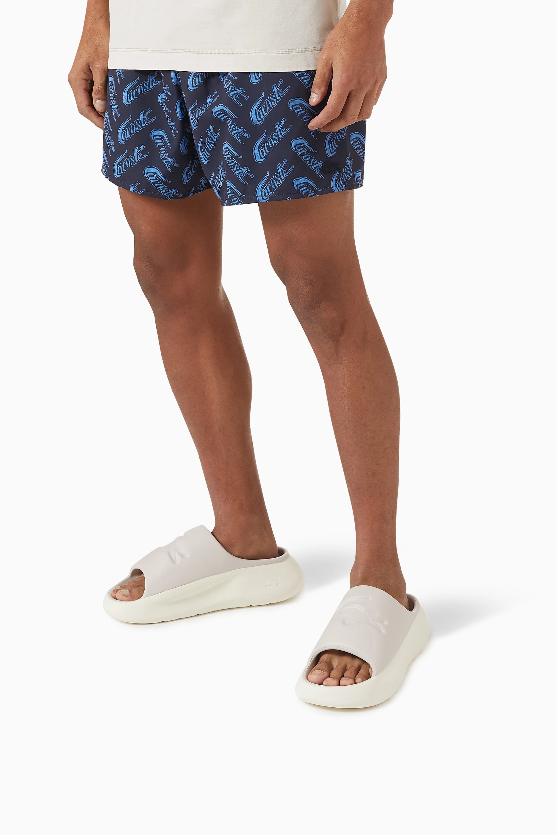 Lacoste pool slides deals