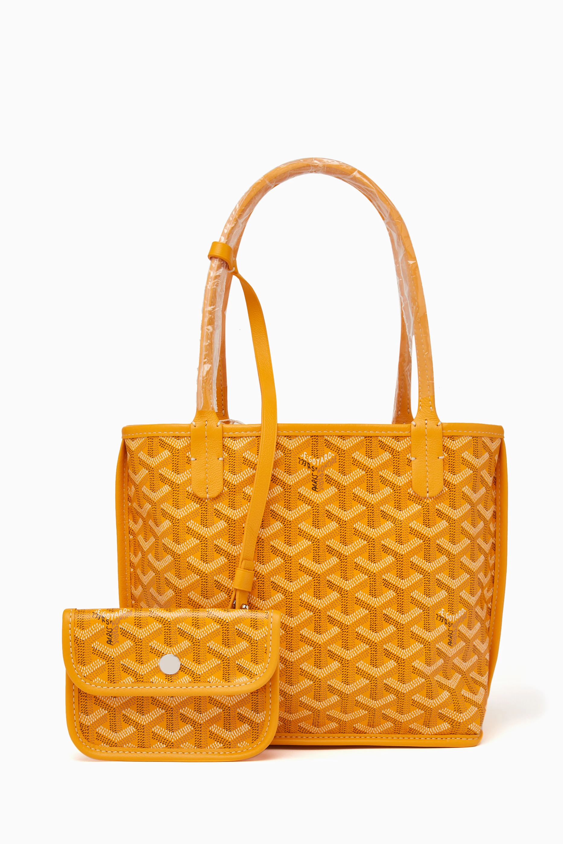 Buy Goyard Pre Loved Yellow Unused Anjou Mini Tote Bag in Goyardine Fabric for Women Online Ounass Kuwait