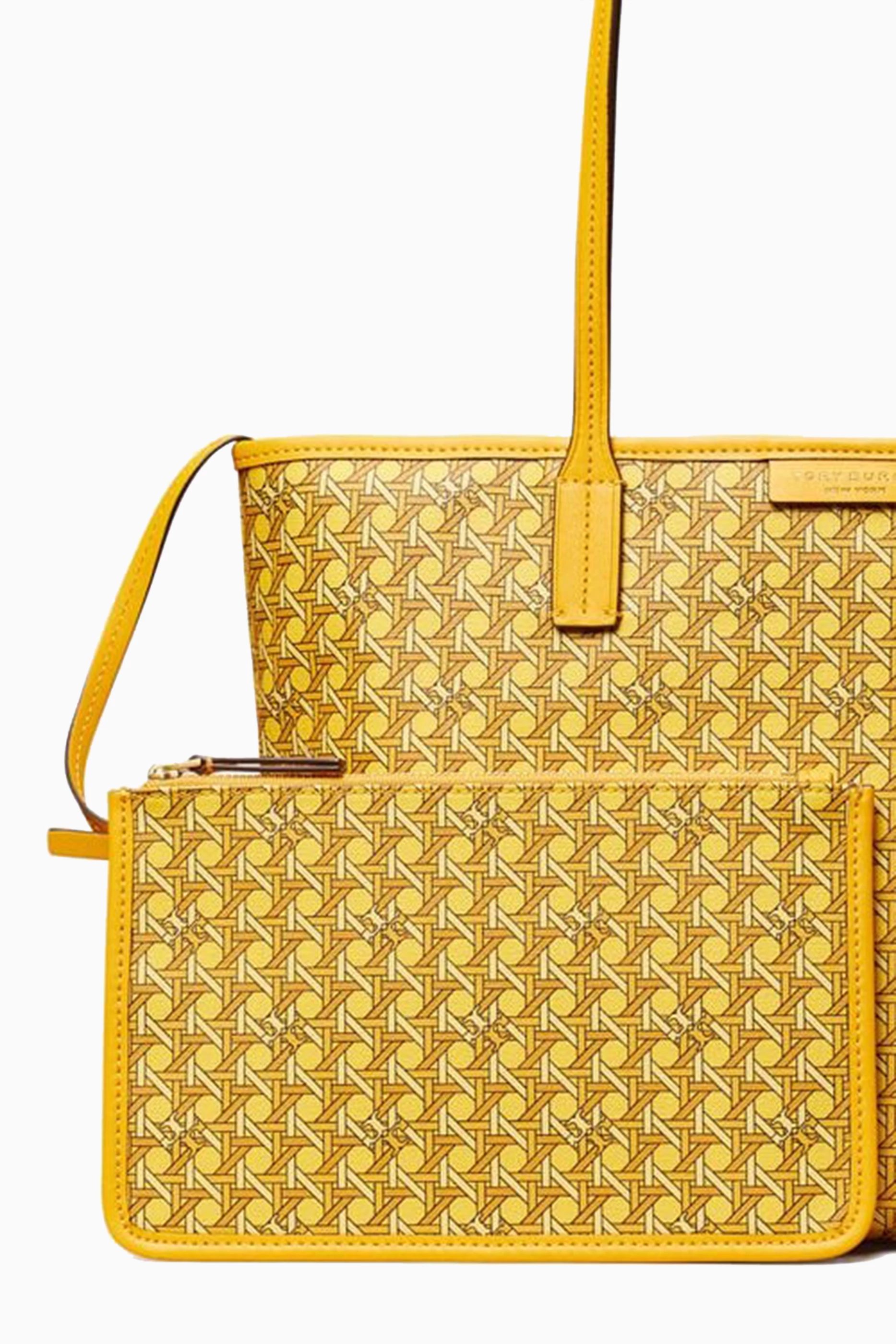 Buy Tory Burch Orange Small Ever-ready Zip Tote Bag in Coated