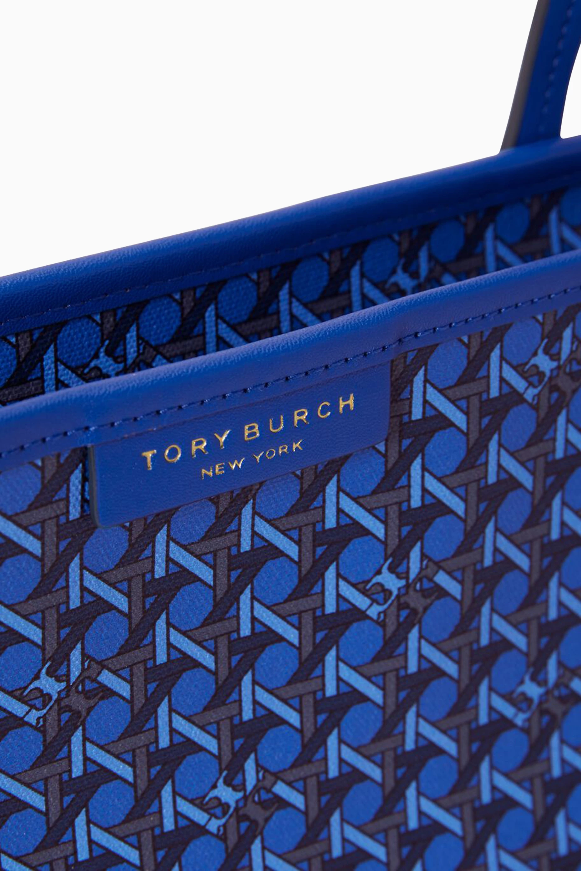 Buy Tory Burch Blue Small Ever-ready Zip Tote Bag in Coated-canvas