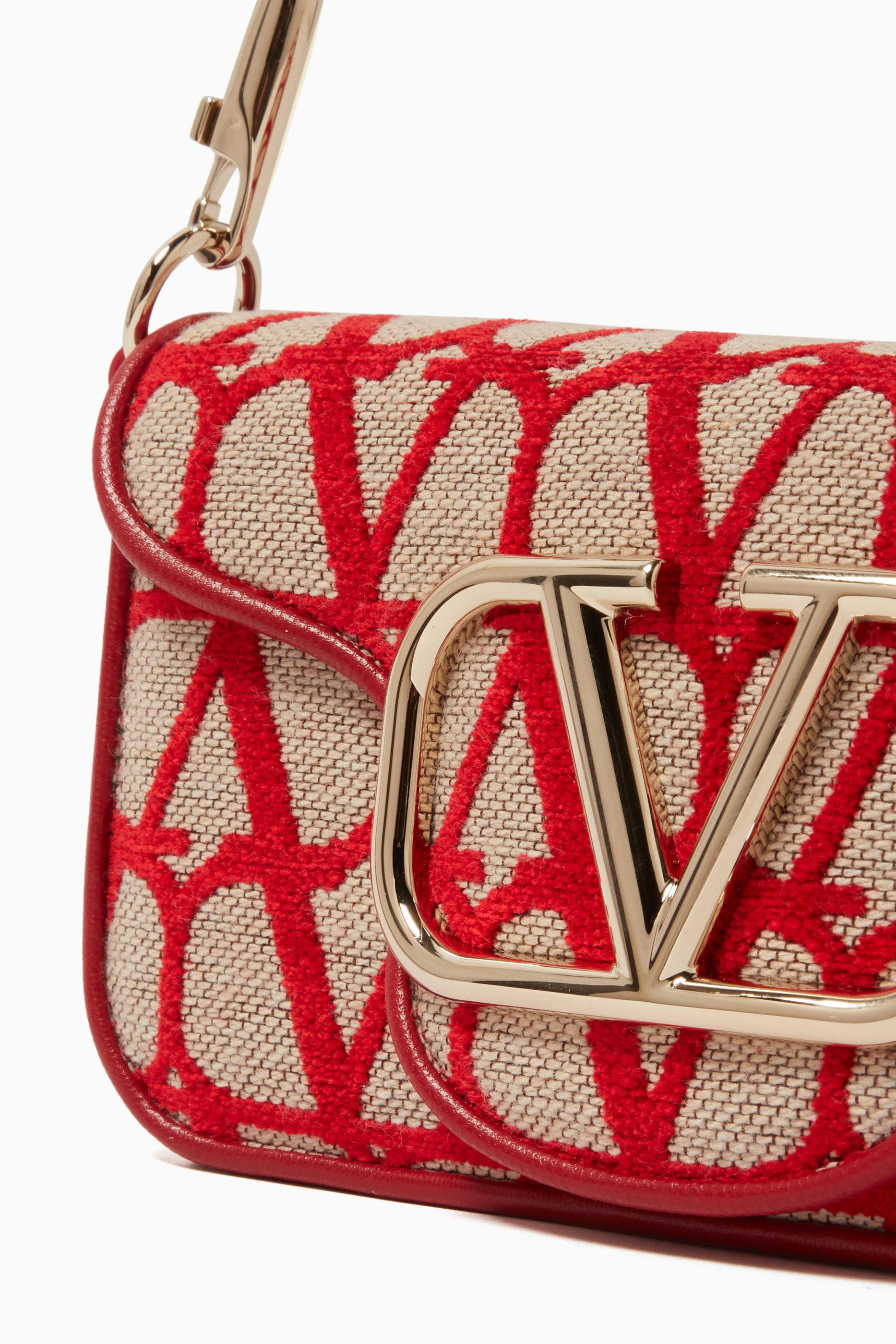 Buy Valentino Garavani Red Valentino Garavani Small Loco Toile Iconographe Shoulder Bag in Cotton blend for Women Online Ounass Kuwait