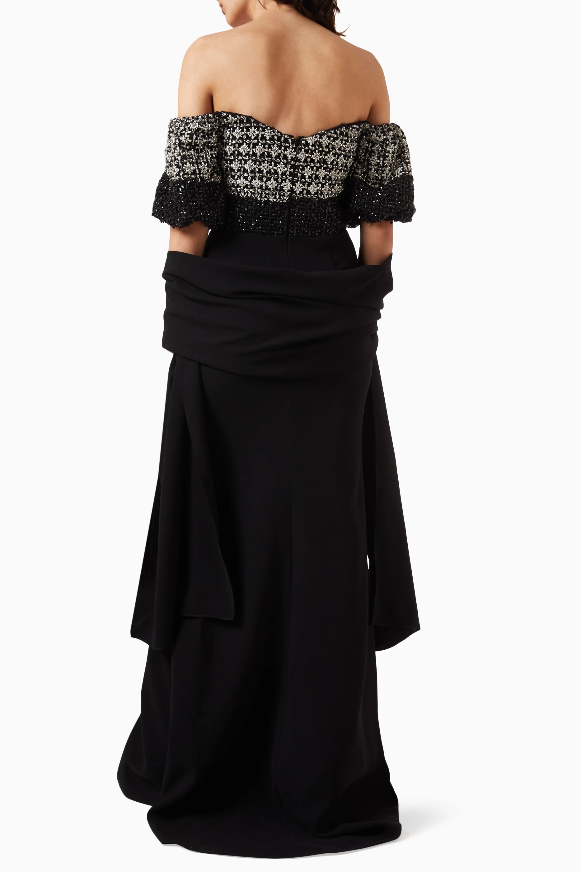 オールインワン・サロペット Saiid Kobeisy Black Lace Dress Saiid Kobeisy Special Occasion Gowns- Jolibride