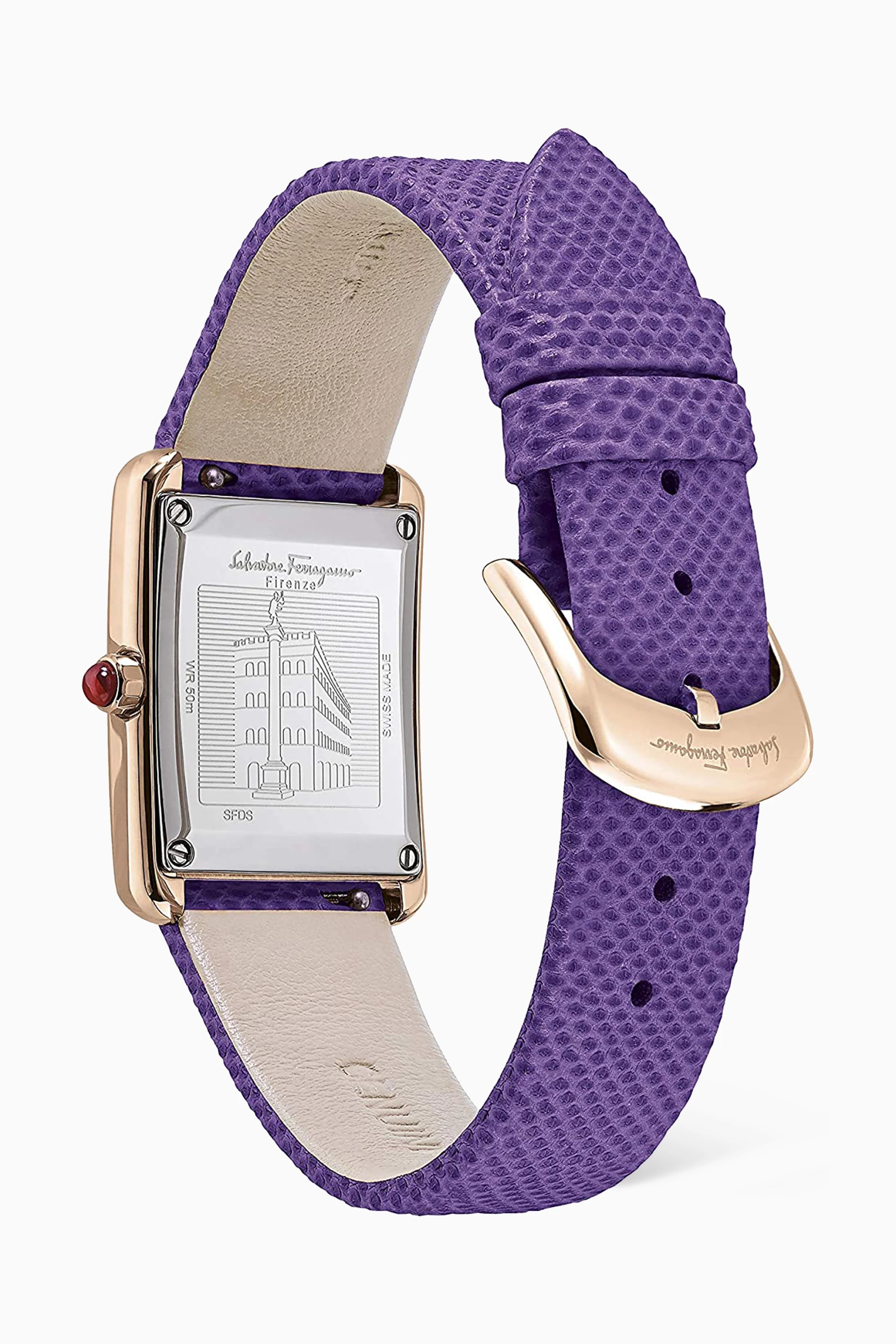 Buy Ferragamo Purple Portrait Lady Quartz Stainless Steel  display picture 2