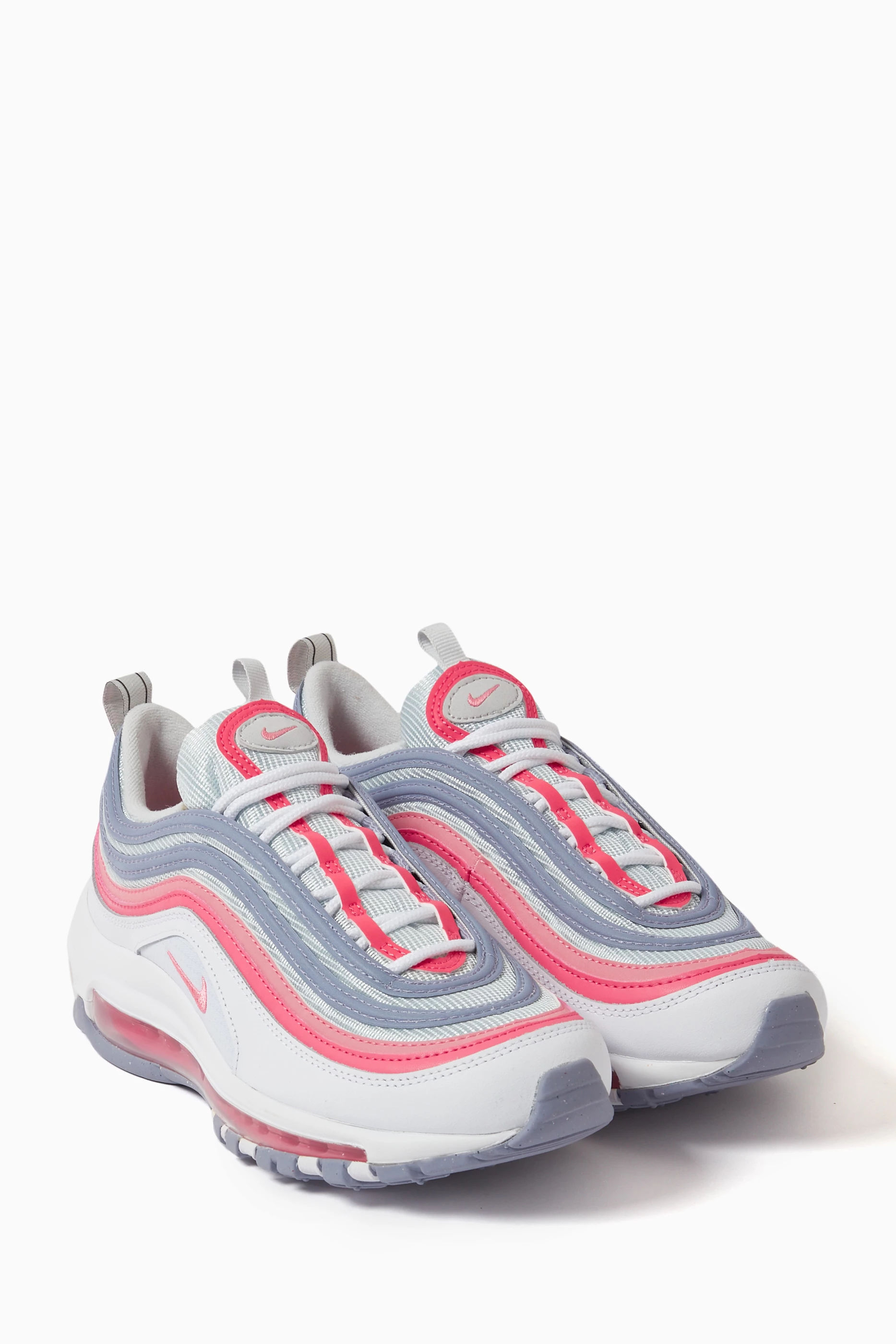 Buy Nike Pink Air Max 97 Sneakers in Synthetic Leather for Girls Online Ounass Kuwait