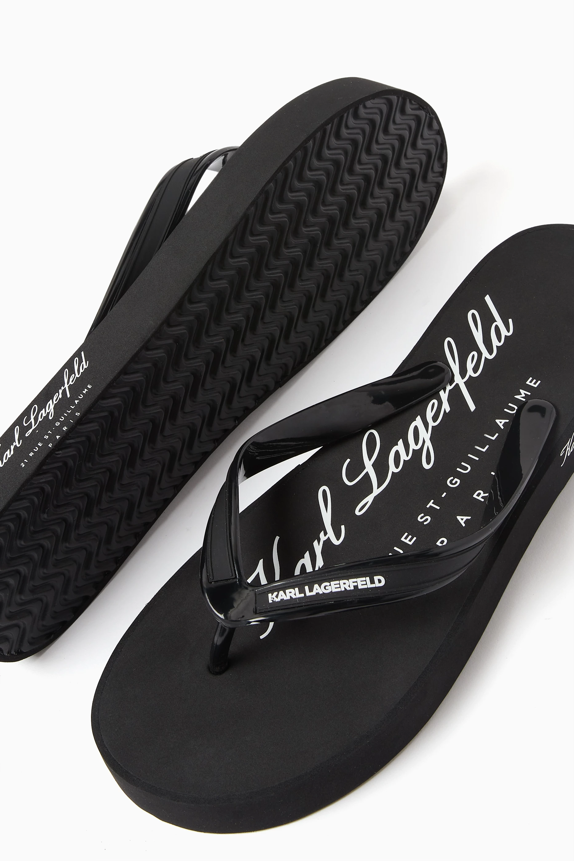 Buy KARL LAGERFELD Black Hotel Karl Lagerfeld Kosta Flip  display picture 2