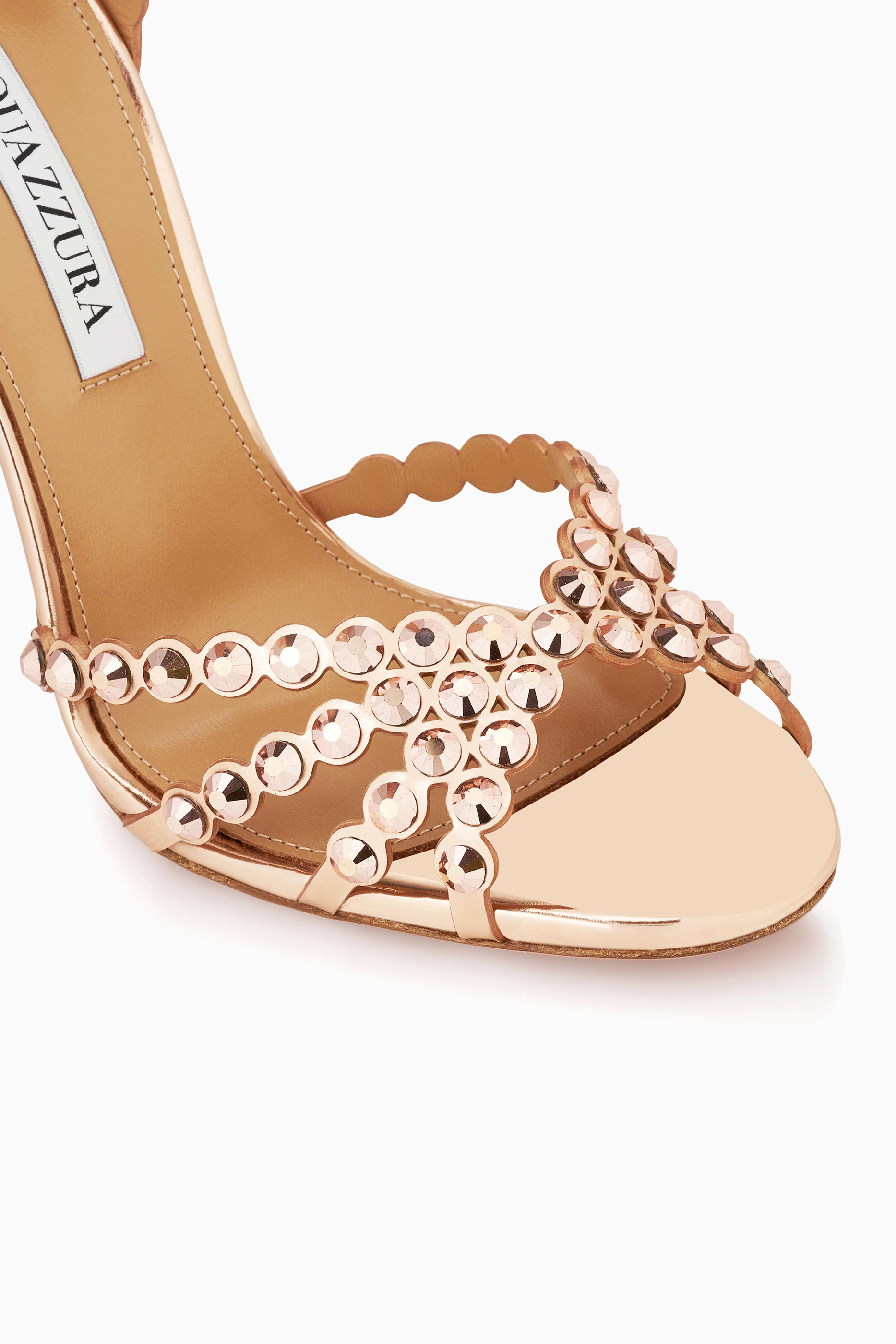 素晴らしい品質 AQUAZZURA/アクアズーラ GOLD NUDE サンダル美品37.5 サンダル