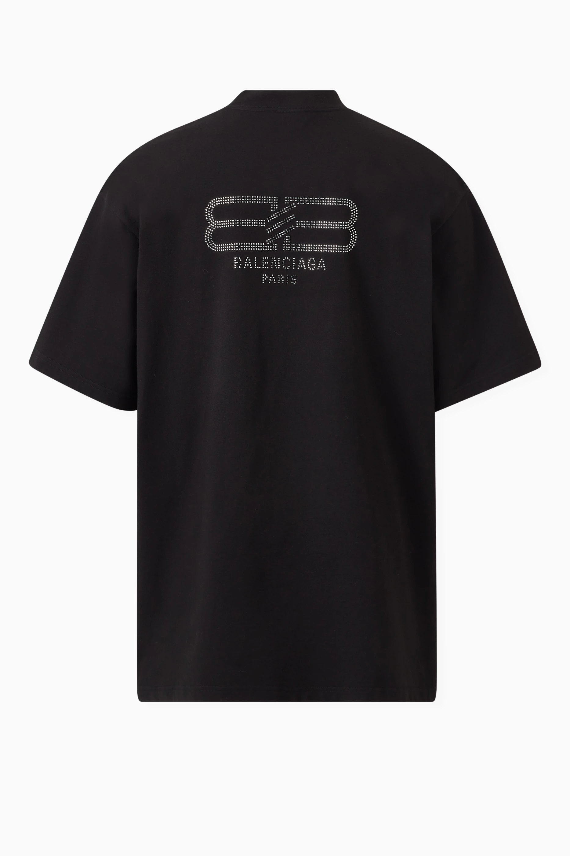 Buy Balenciaga Black BB Paris Strass Medium Fit T-shirt in Vintage